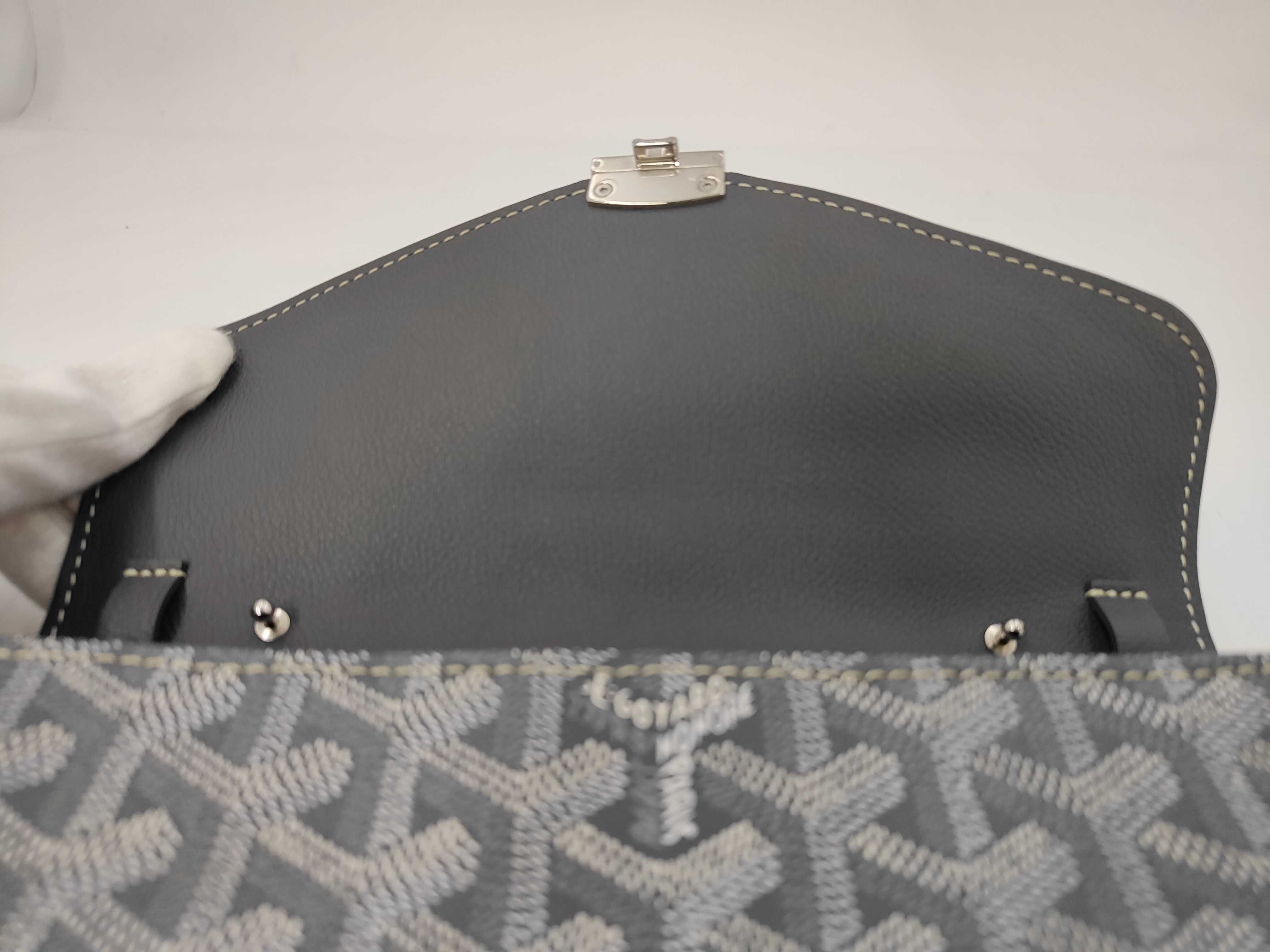 Sofia Shoulder Bag, Gray, with Box, Strap, and Dust Bag. — view 7