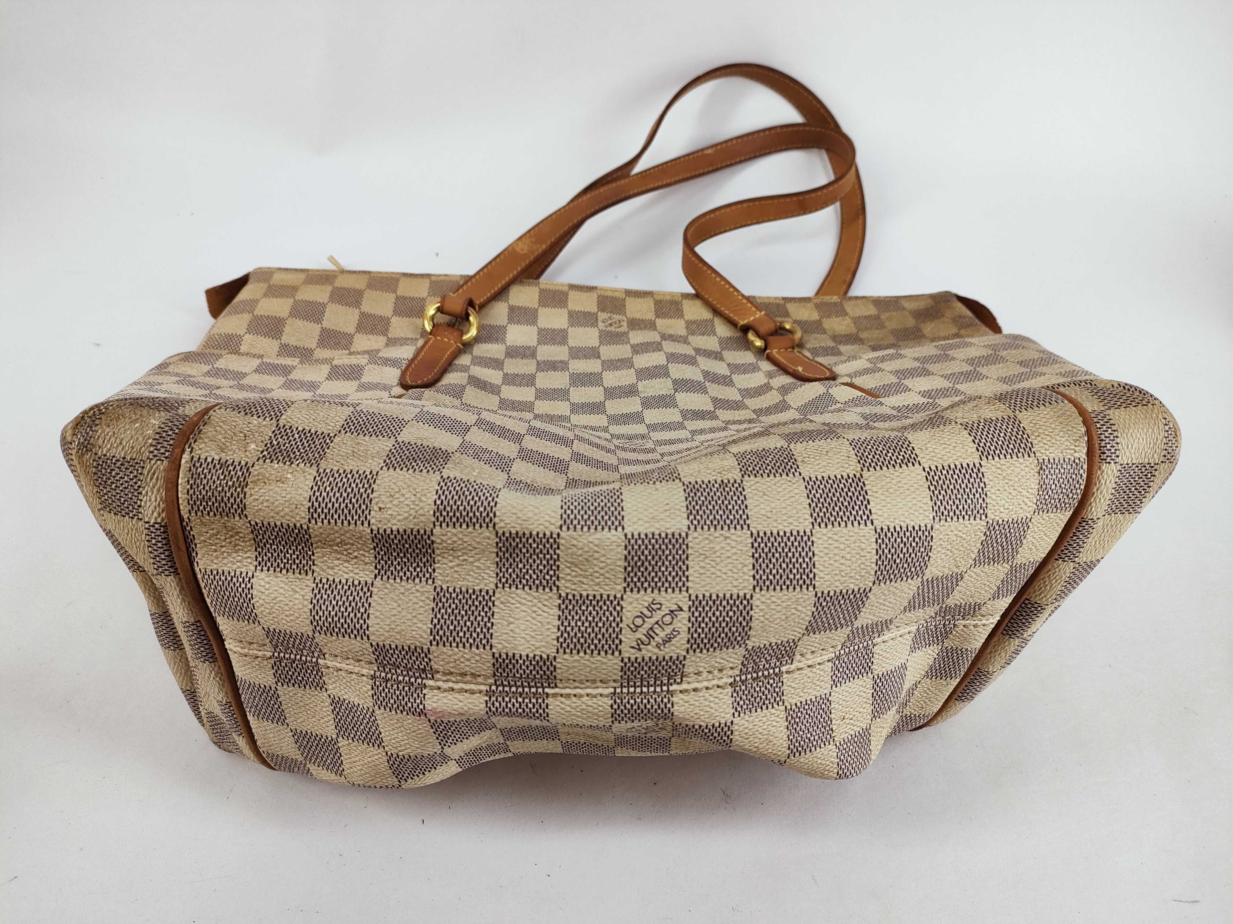 Damier Azur PH - Damier Azur White Totally PM Canvas Tote Bag — view 7