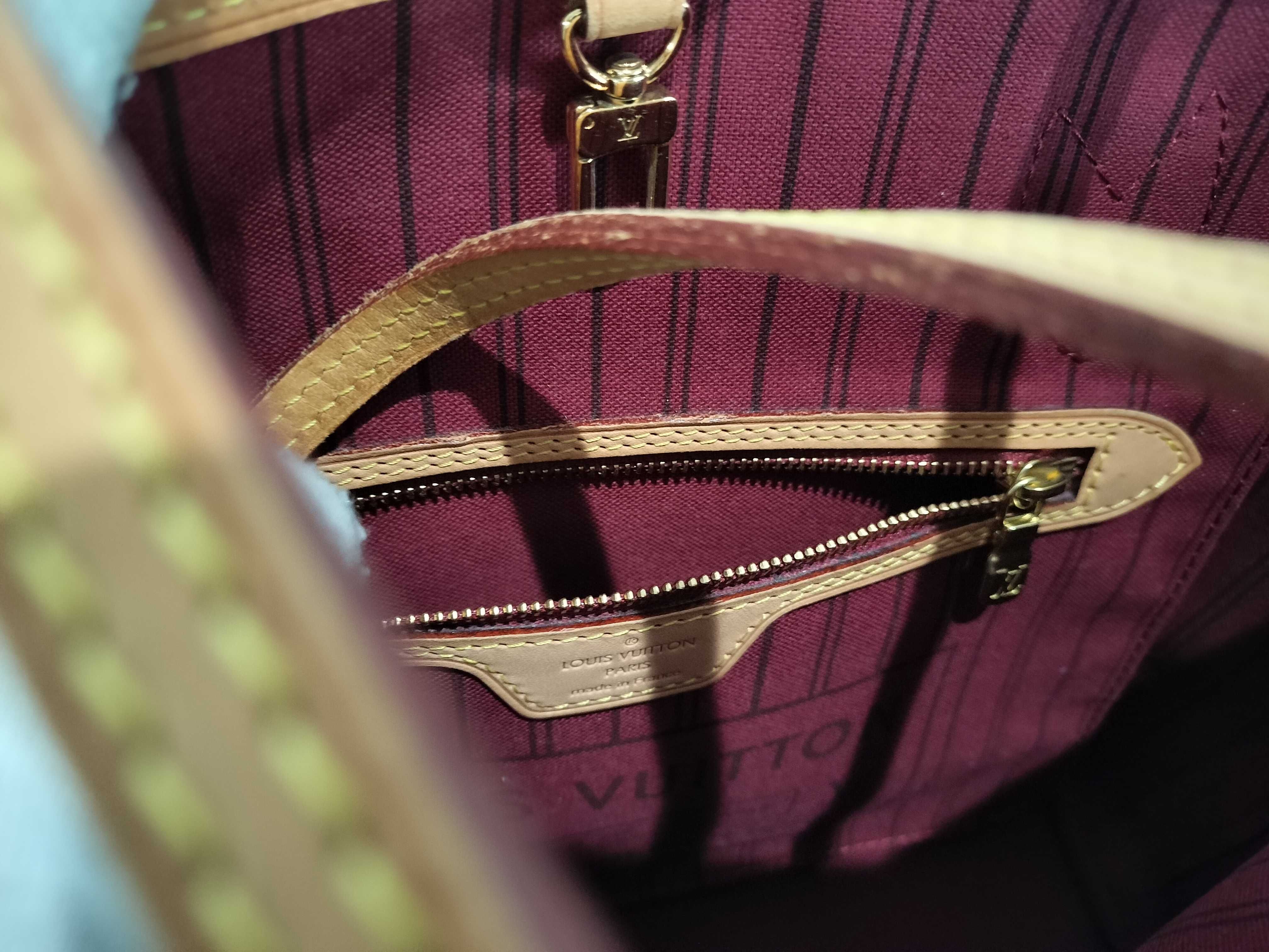 Monogram Neverfull Fuchsia Handbag — view 9