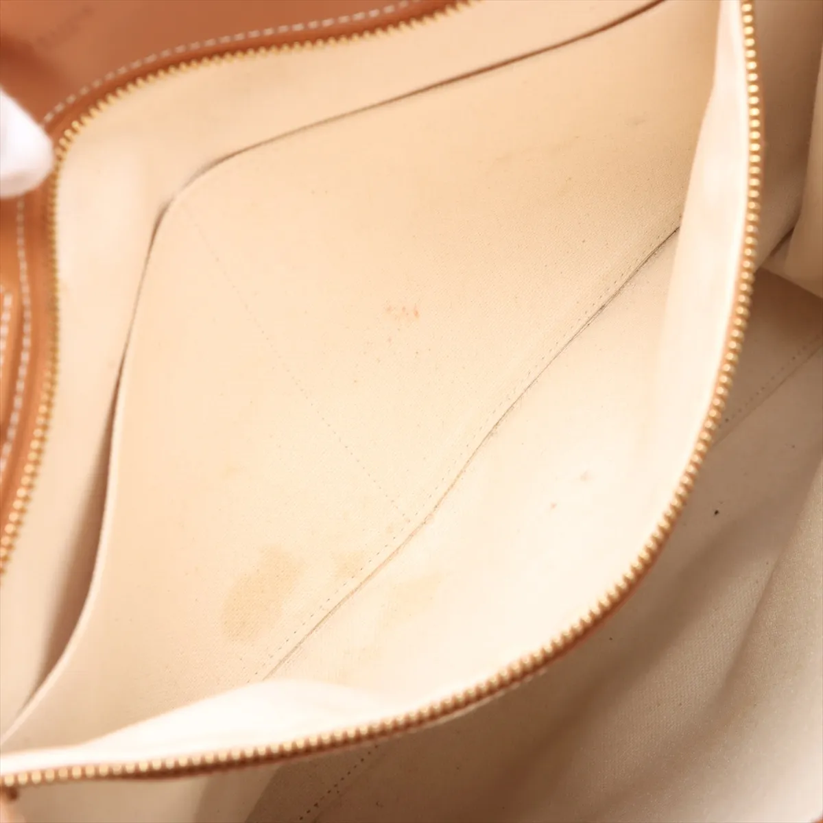 Vertical Cover Large Canvas x Leather Tote Bag Beige x Brown — view 8