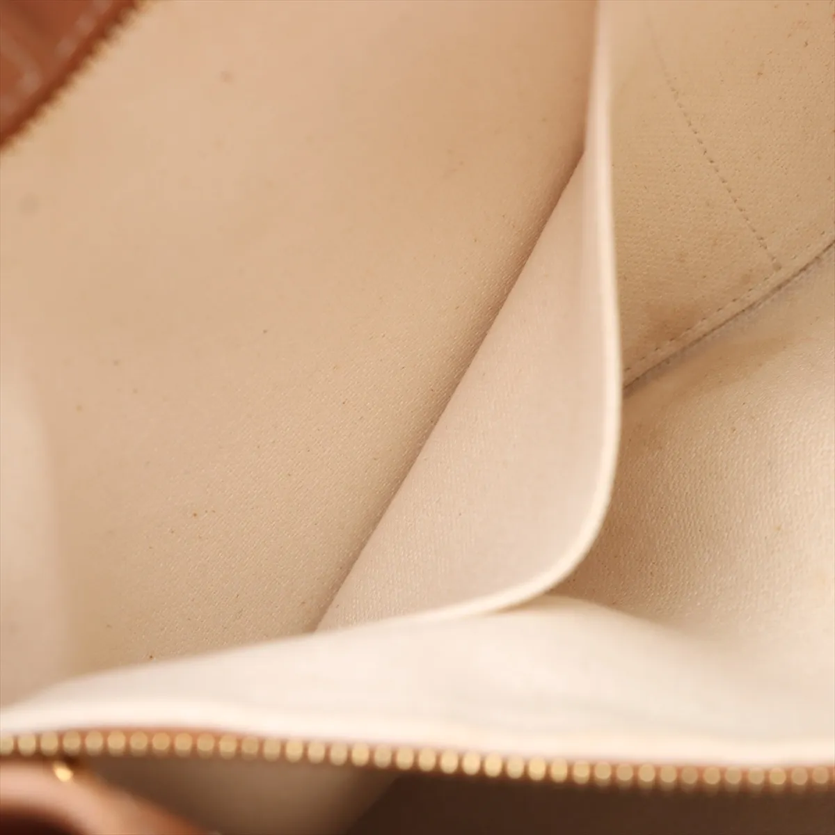 Vertical Cover Large Canvas x Leather Tote Bag Beige x Brown — view 9