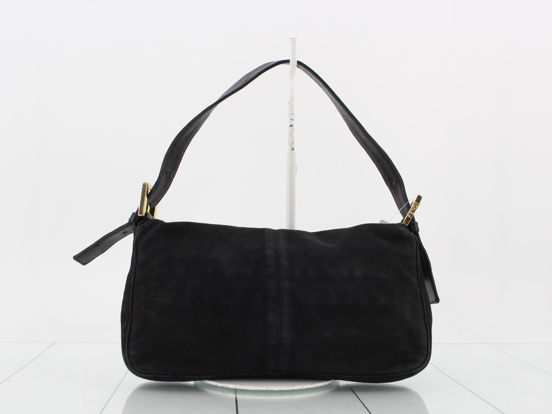 Mamma Bucket Suede Black Shoulder Bag — view 2