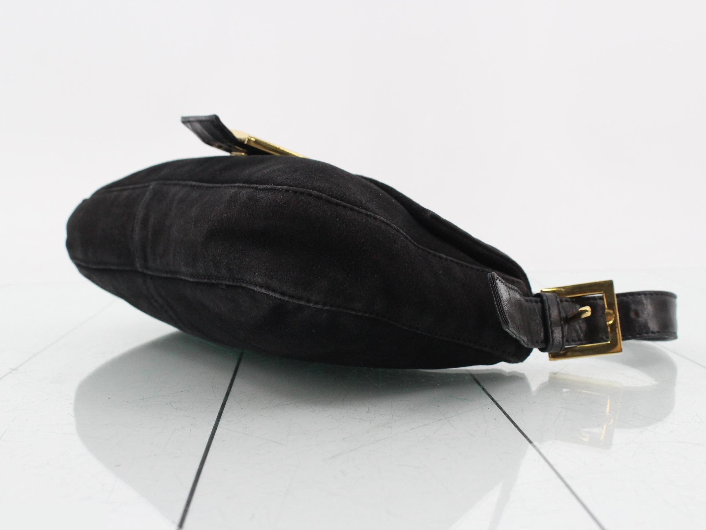 Mamma Bucket Suede Black Shoulder Bag — view 6