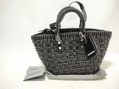 Bistro Basket Bag XS Patent Leather 2-Way Handbag Black 671342 Handbag