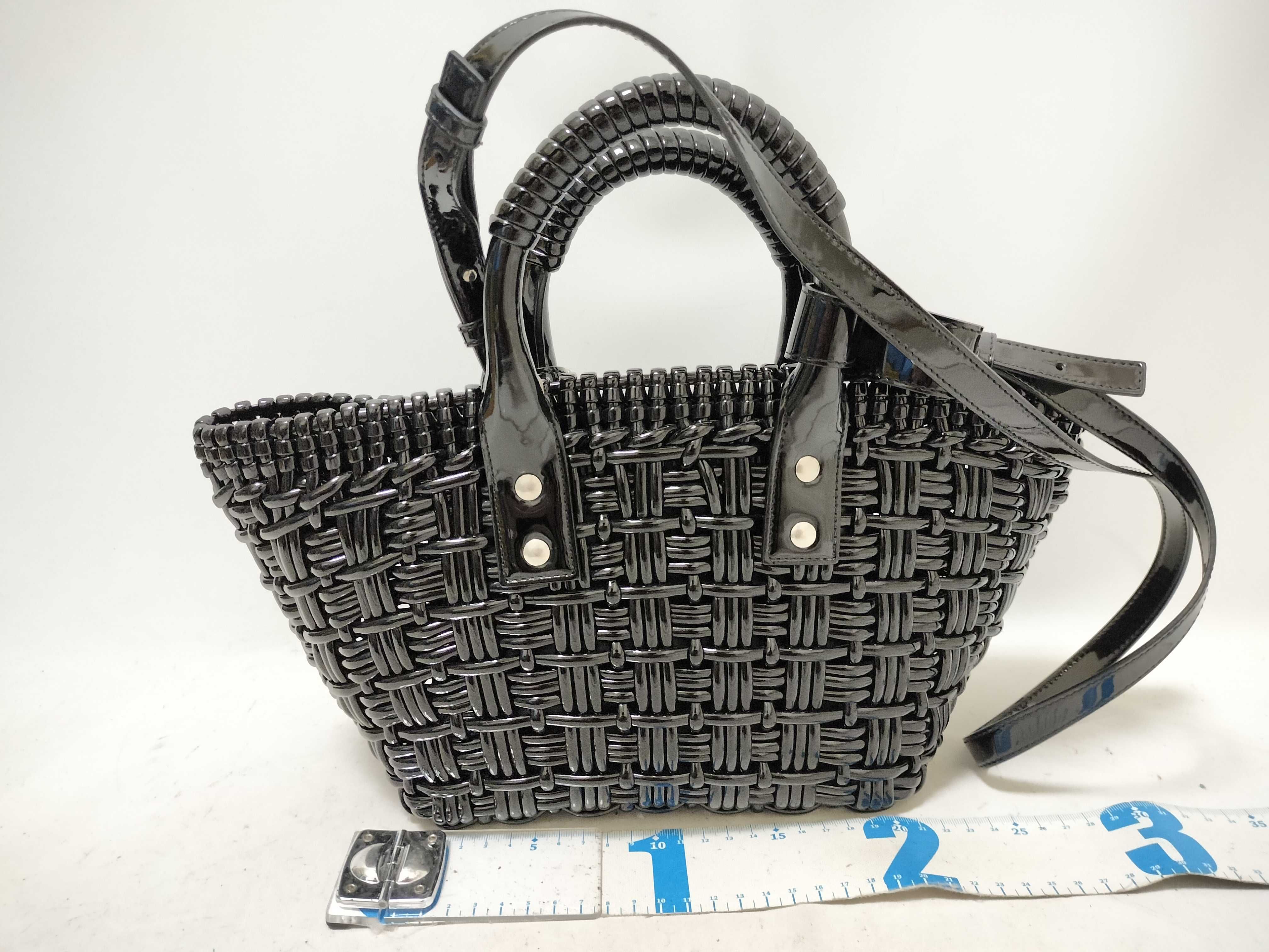Bistro Basket Bag XS Patent Leather 2-Way Handbag Black 671342 Handbag — view 2