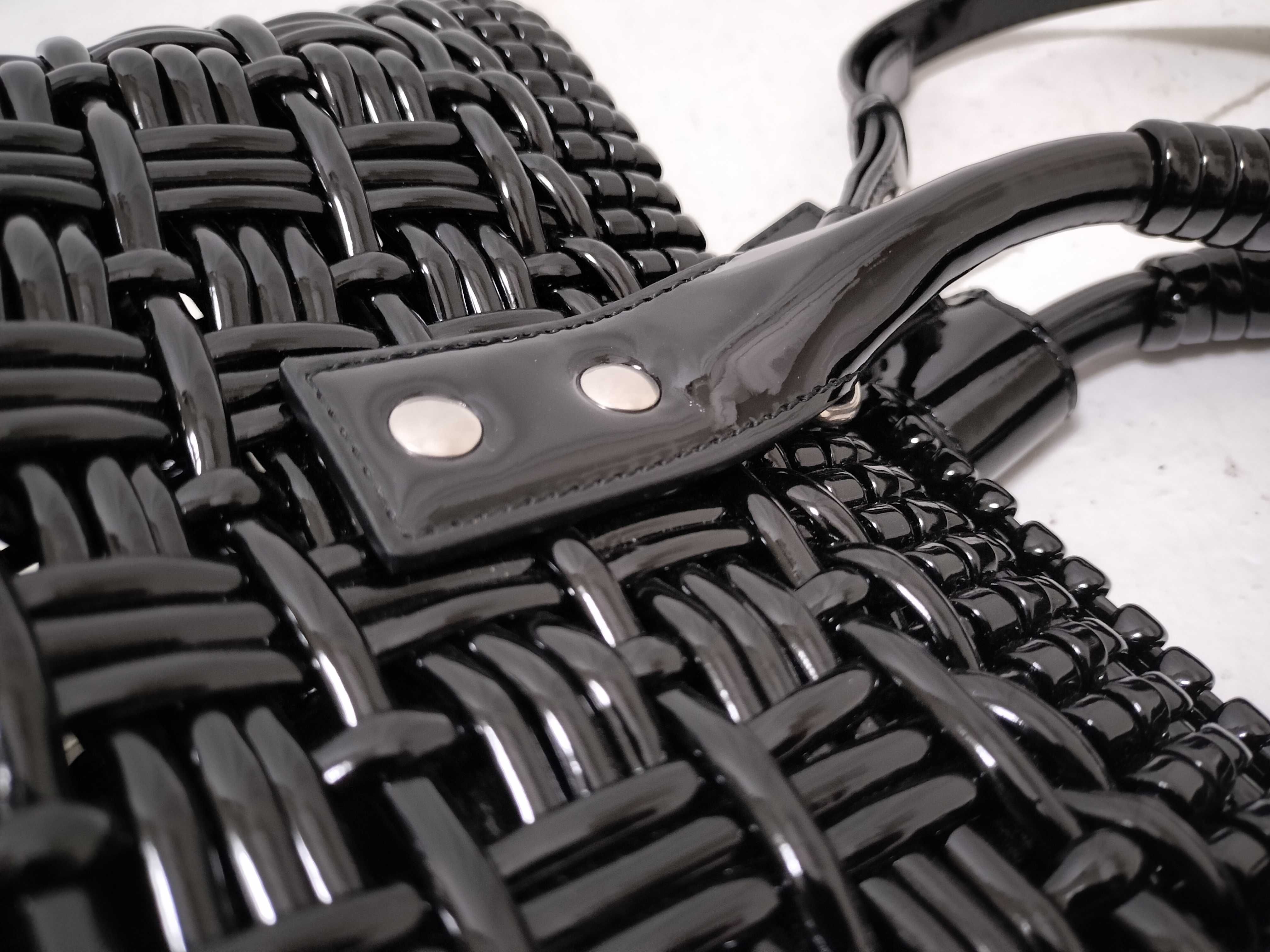 Bistro Basket Bag XS Patent Leather 2-Way Handbag Black 671342 Handbag — view 5