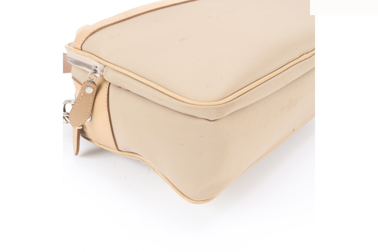 Leather and canvas shoulder bag, crossbody bag, messenger bag. — view 4