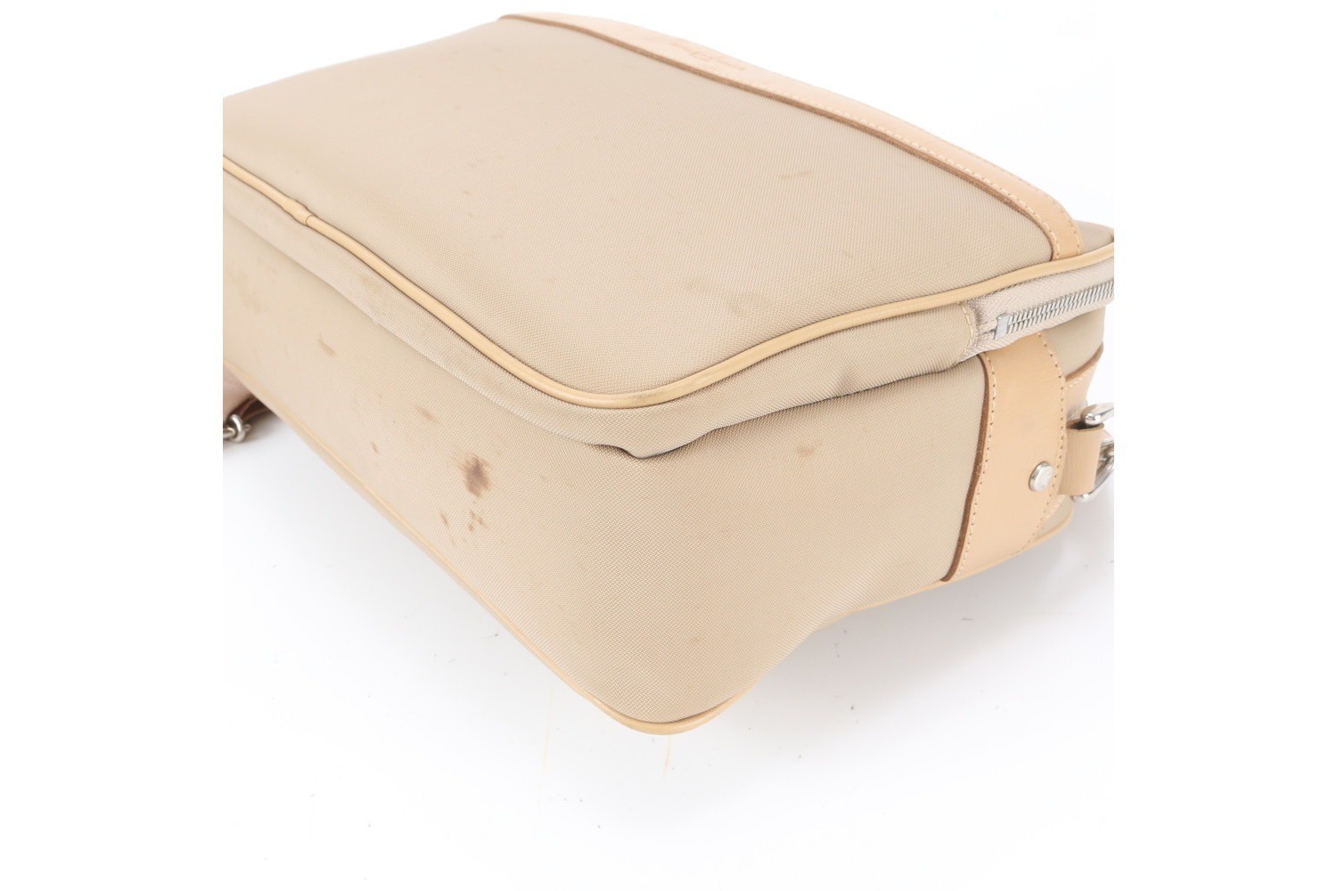Leather and canvas shoulder bag, crossbody bag, messenger bag. — view 5
