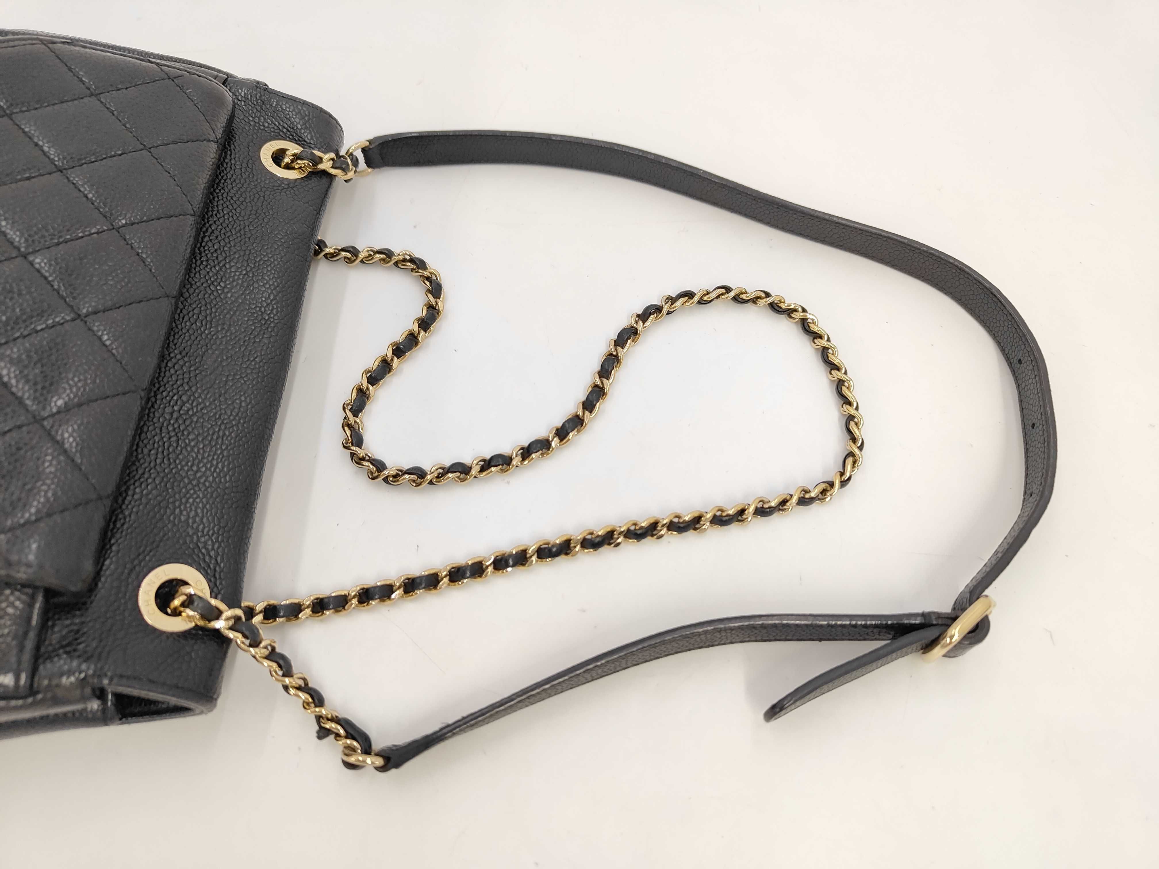 Caviar Skin Coco Mark Hardware Chain Shoulder Bag — view 5