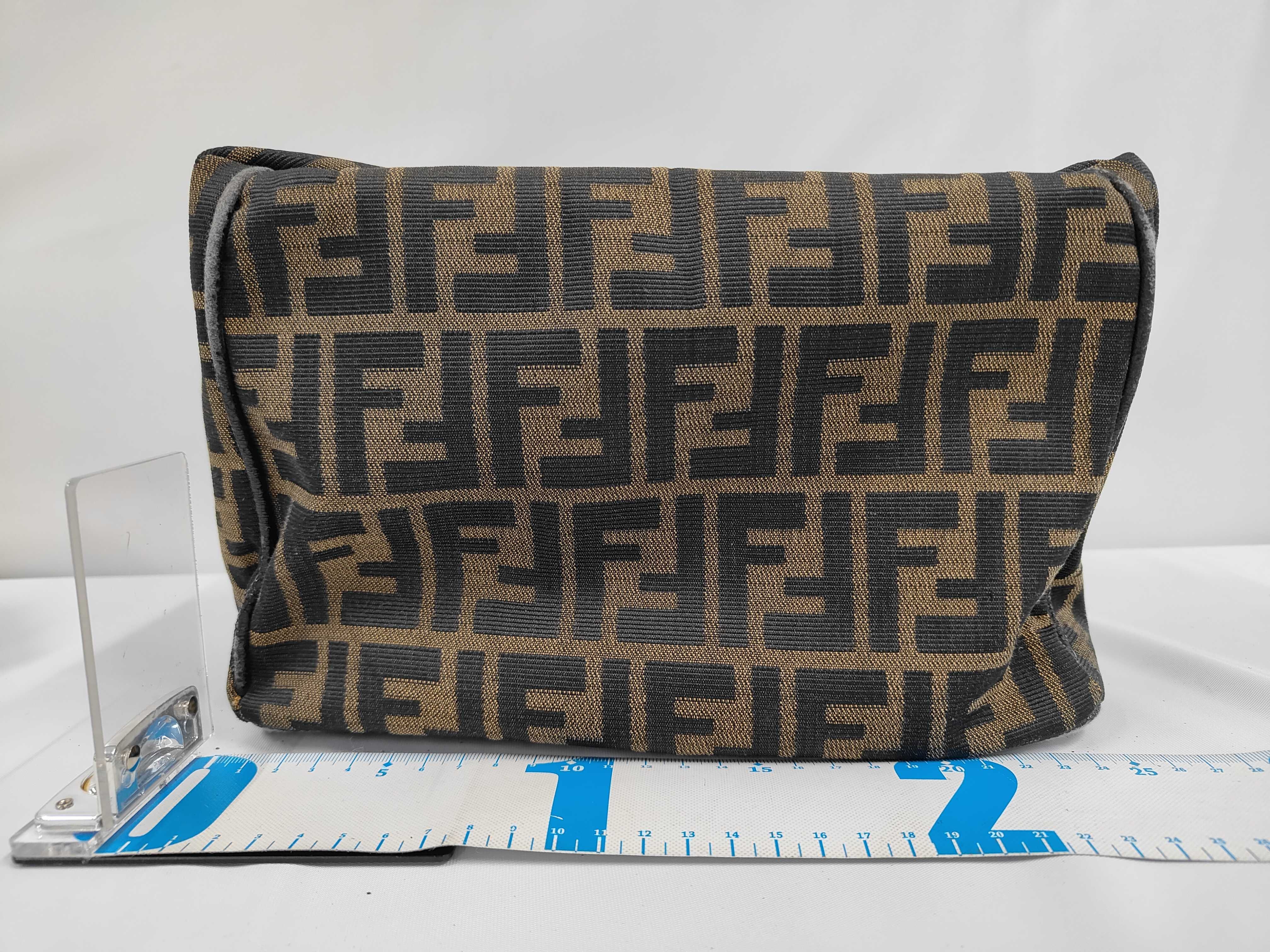 Zucca FF pattern handbag/vanity bag, canvas, brown - Handbag — view 2