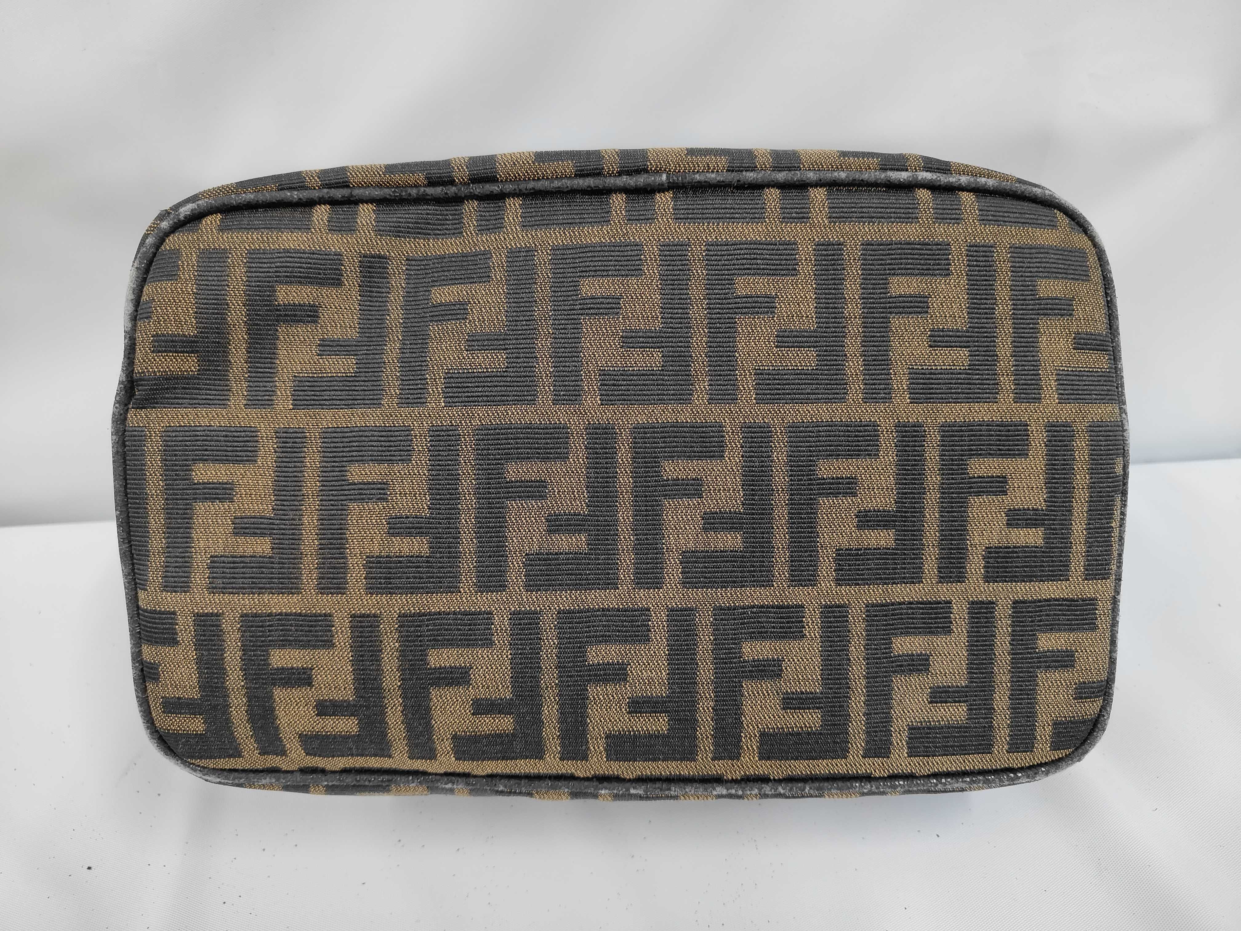 Zucca FF pattern handbag/vanity bag, canvas, brown - Handbag — view 3