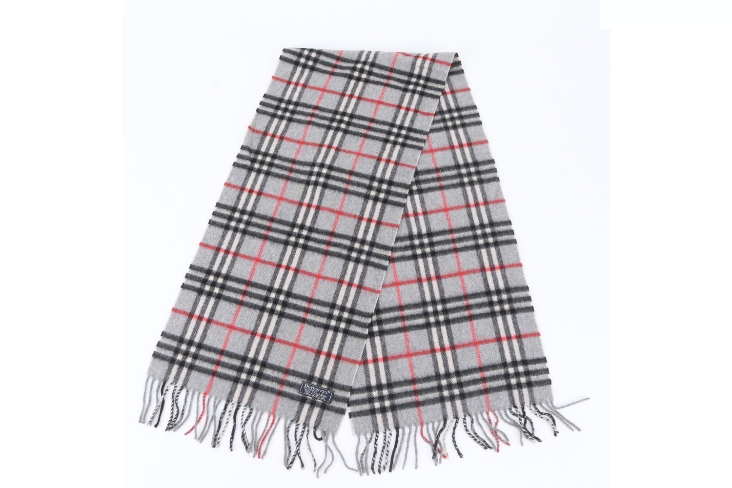 100% Cashmere Check Pattern Scarf
