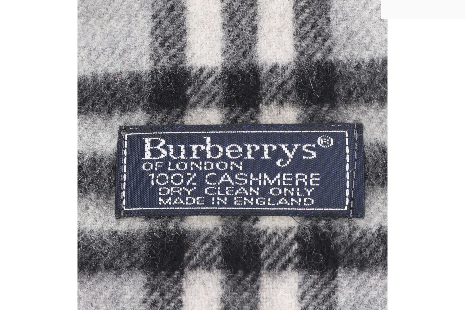 100% Cashmere Check Pattern Scarf — view 6