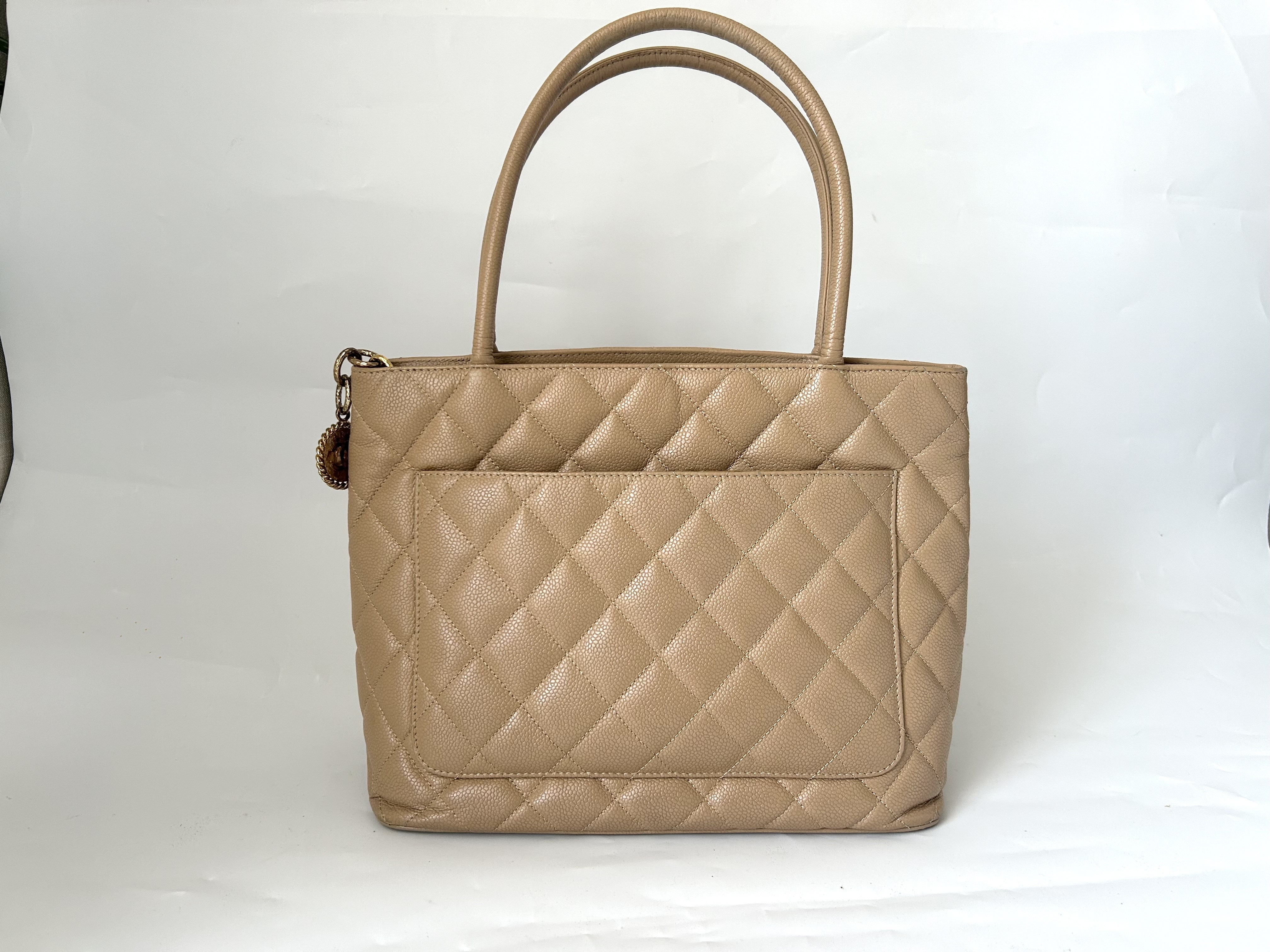 Reprint Tote Caviar Skin Gold Hardware Bag — view 2