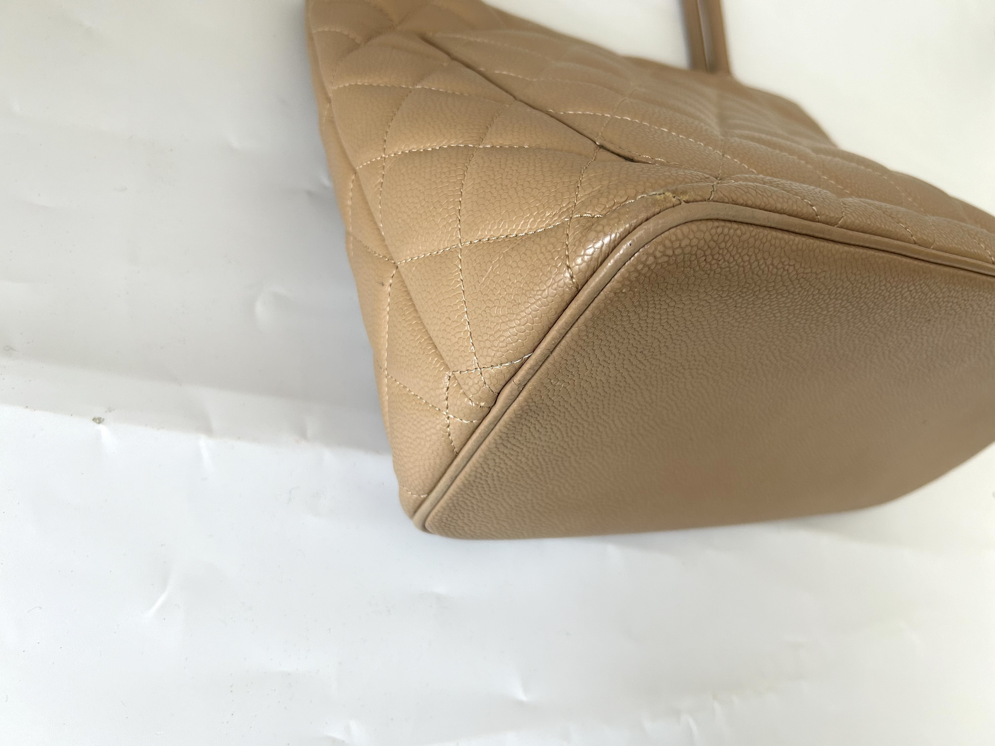 Reprint Tote Caviar Skin Gold Hardware Bag — view 4