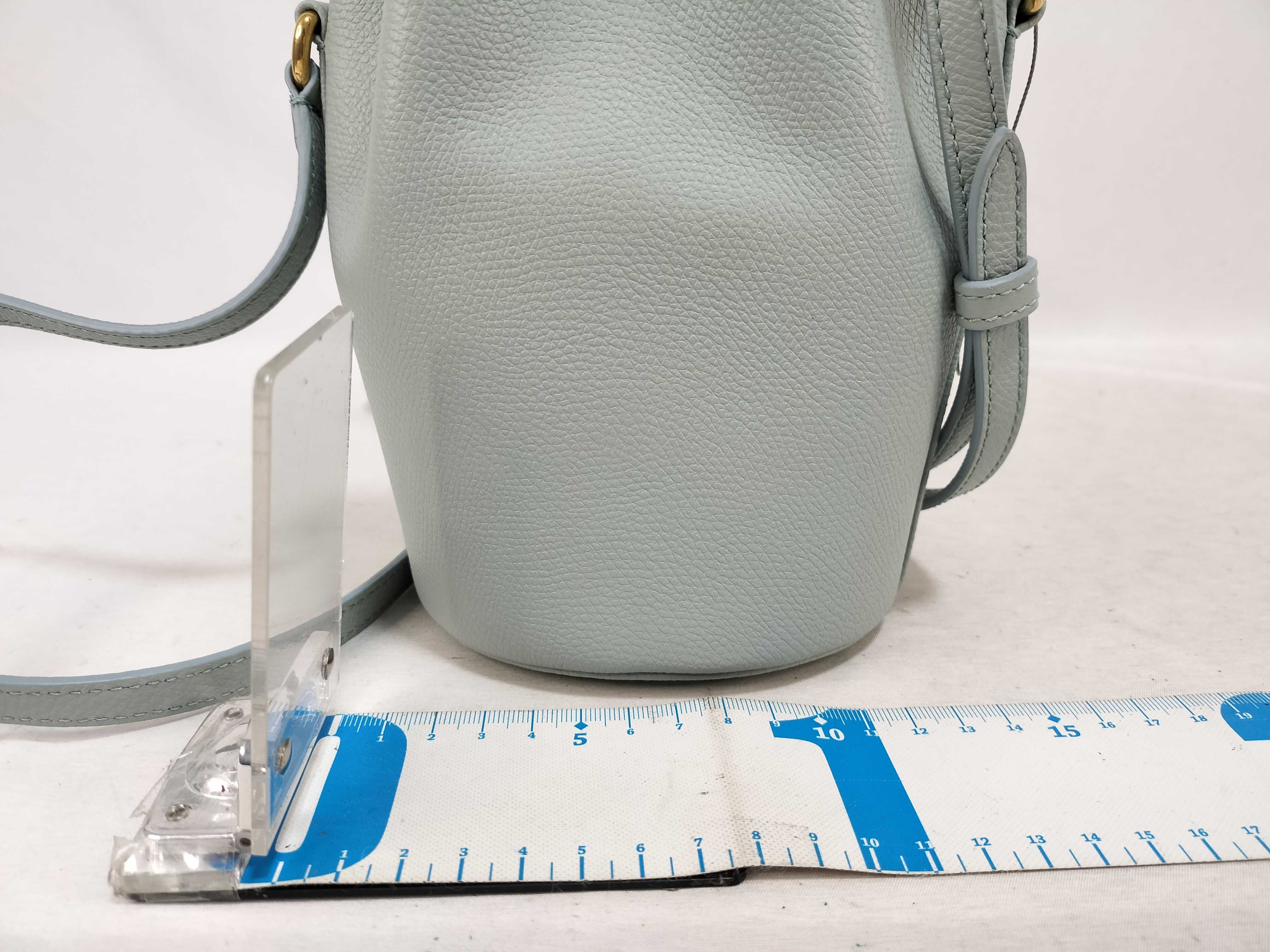 V-logo Signature Leather 2-Way Handbag, Blue Shoulder Bag — view 2