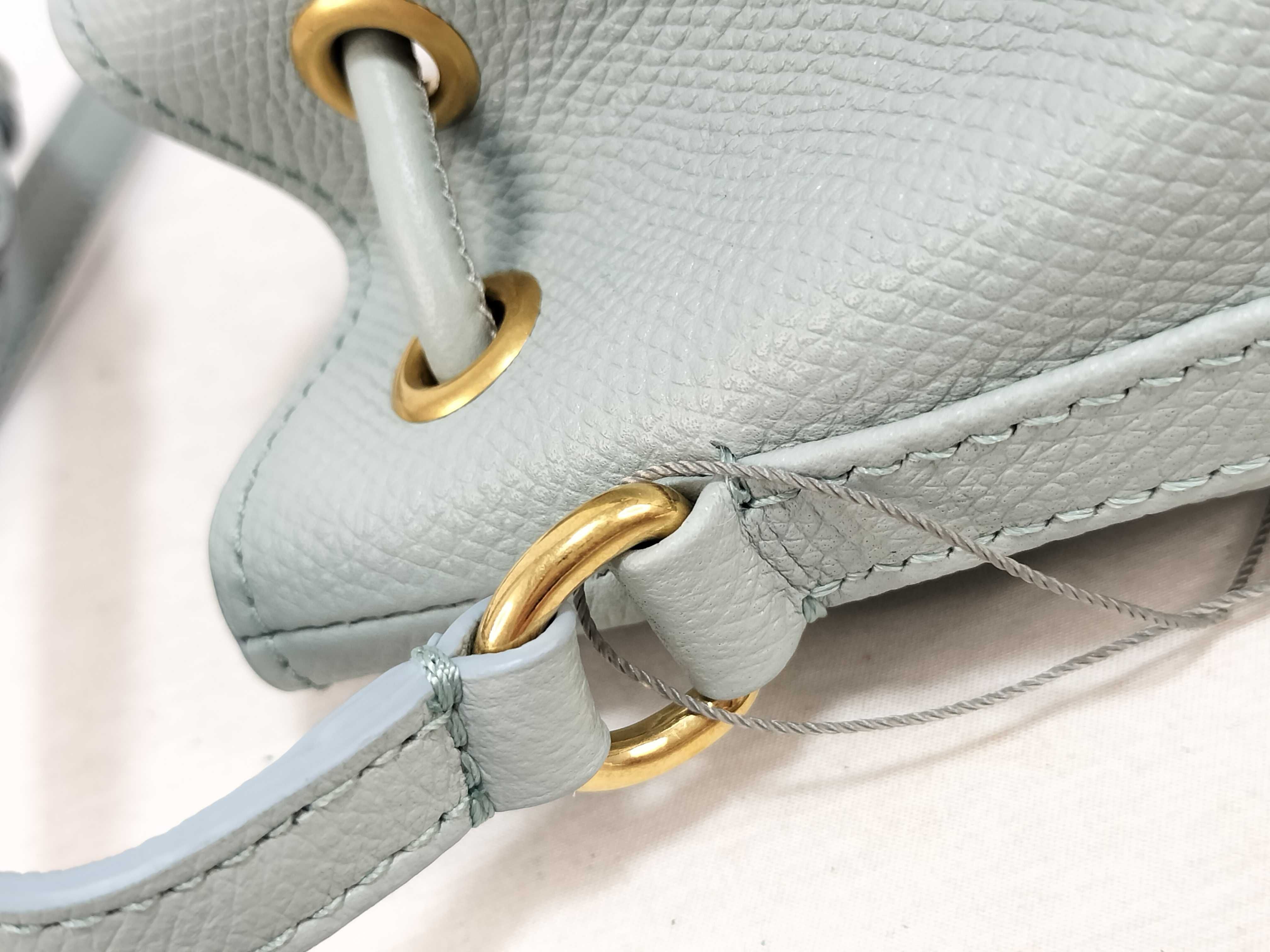 V-logo Signature Leather 2-Way Handbag, Blue Shoulder Bag — view 5
