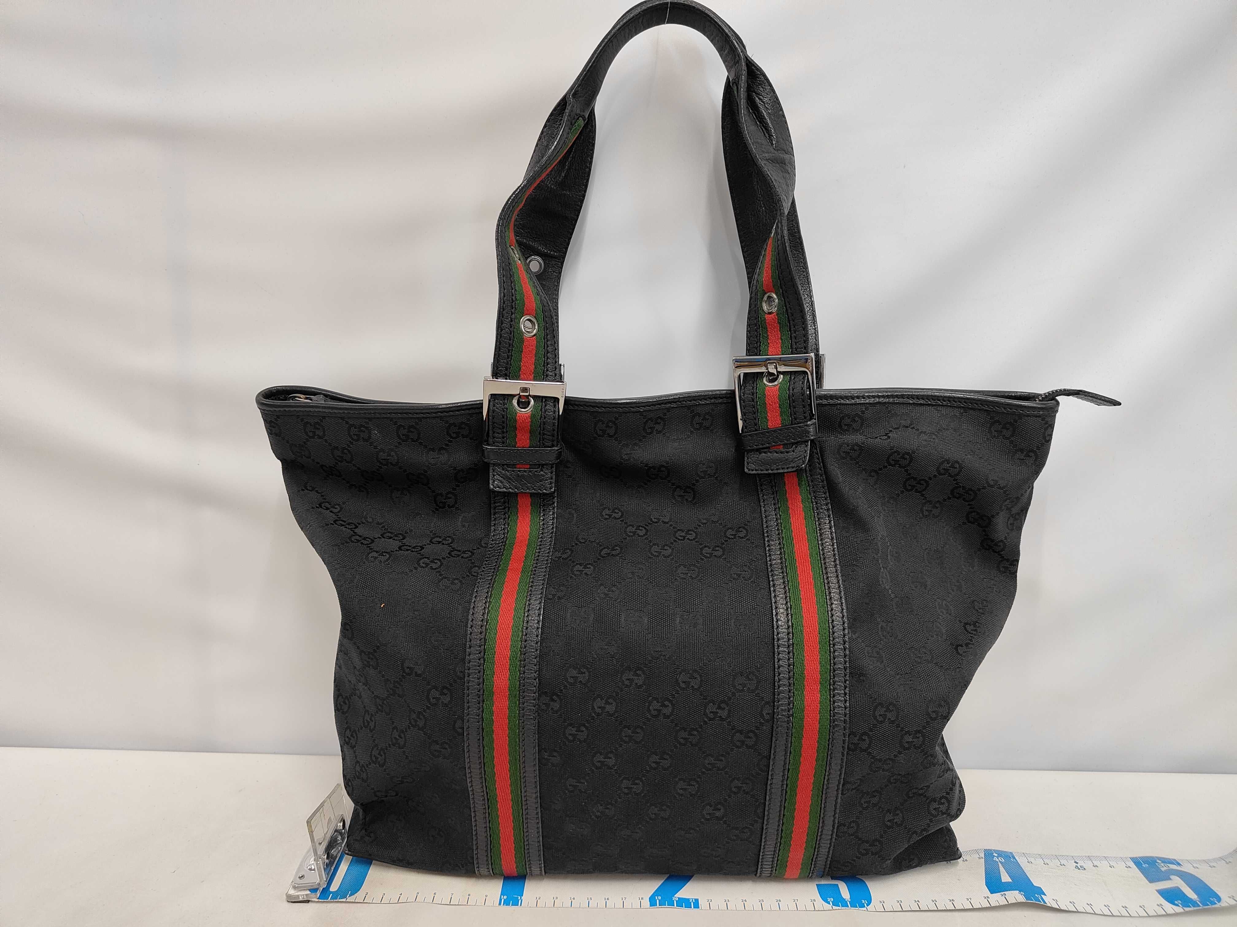 Sherry Line Tote Bag, GG Pattern Canvas Tote Bag — view 2