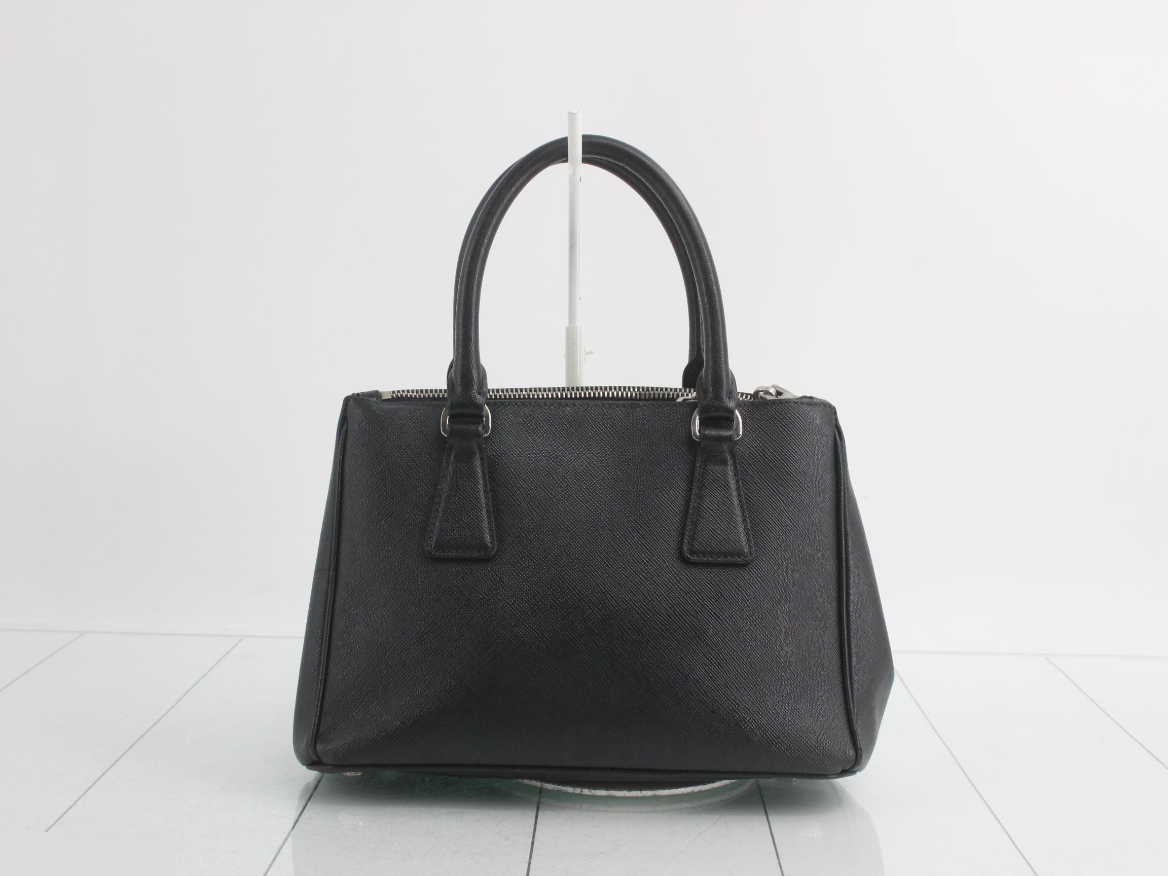 Saffiano Triangle Plate 2-Way Handbag — view 2