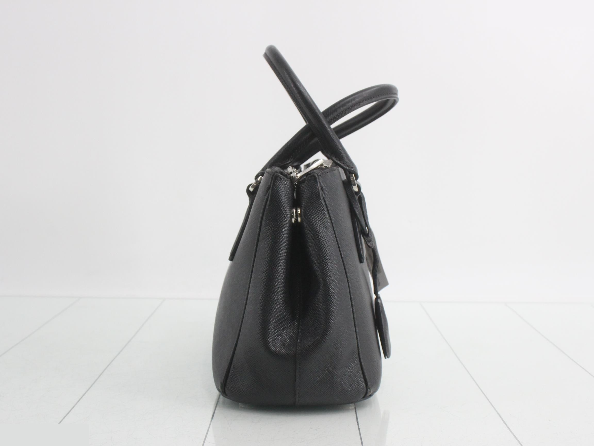 Saffiano Triangle Plate 2-Way Handbag — view 4