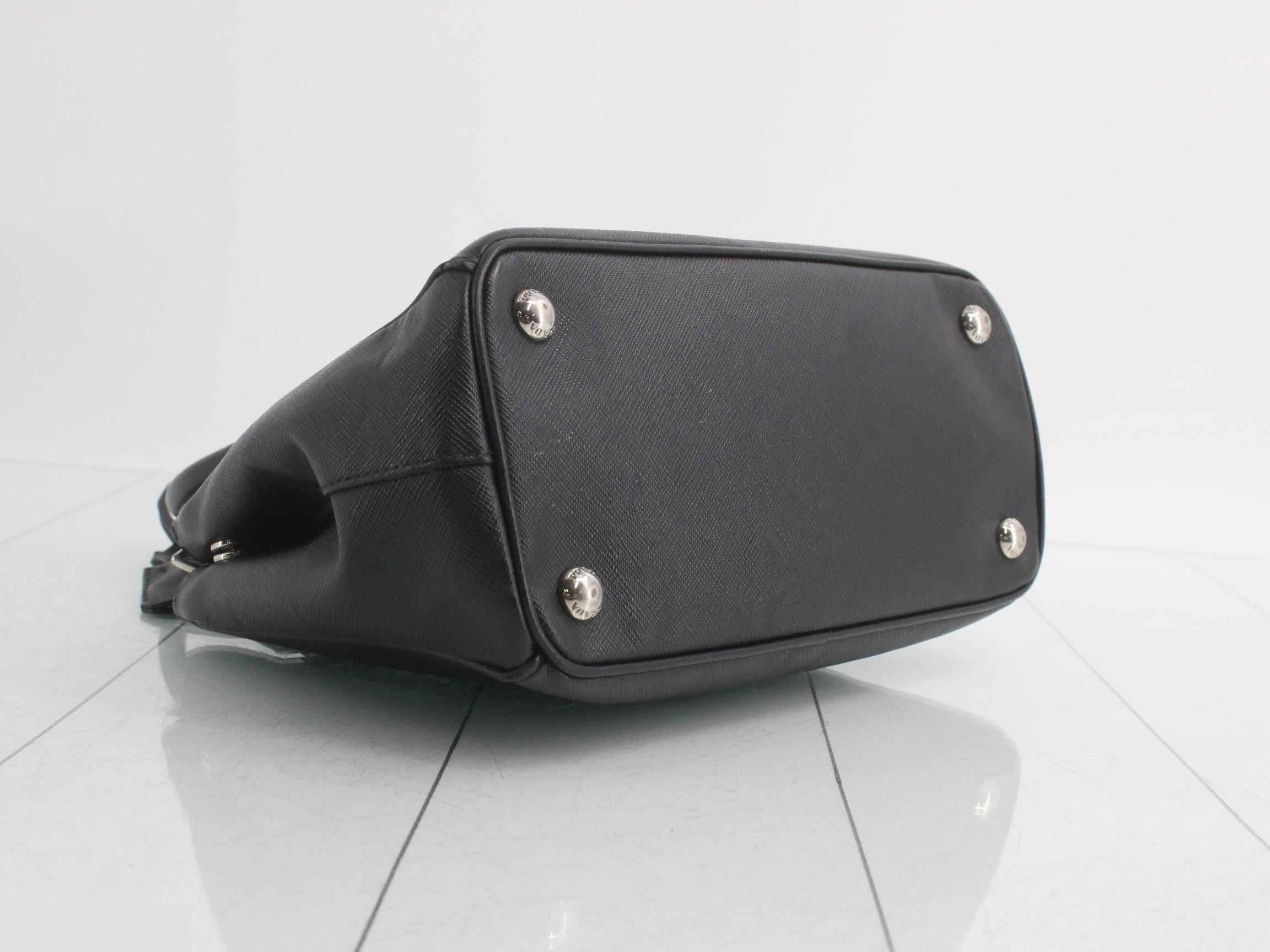 Saffiano Triangle Plate 2-Way Handbag — view 5