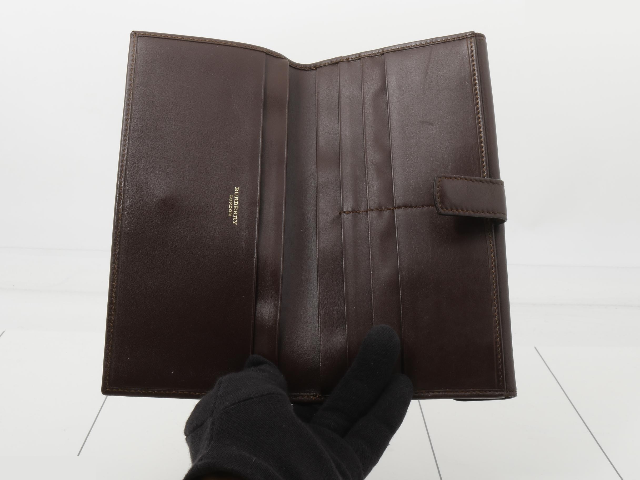 London Long Wallet, Check Pattern, PVC — view 4