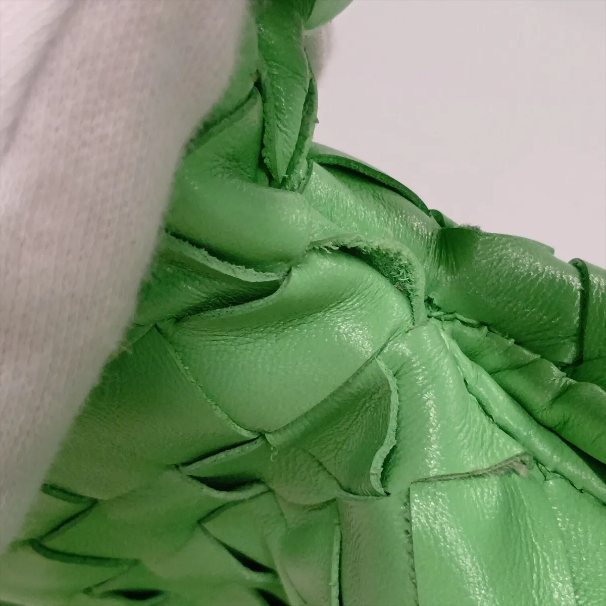 Intrecciato Small Hop Leather Shoulder Bag, Green — view 11