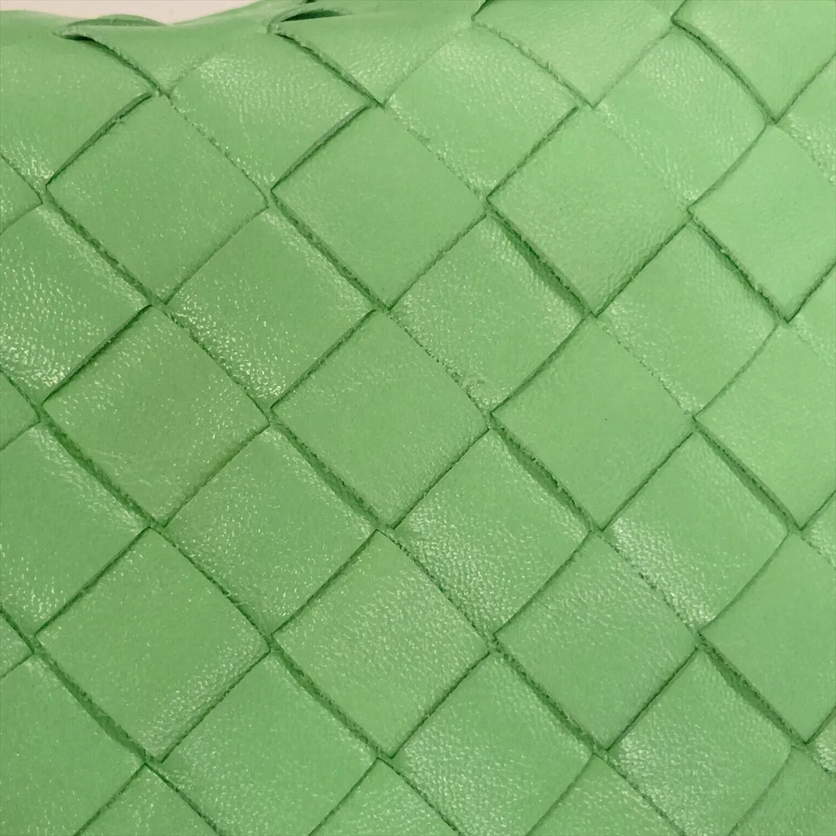 Intrecciato Small Hop Leather Shoulder Bag, Green — view 15