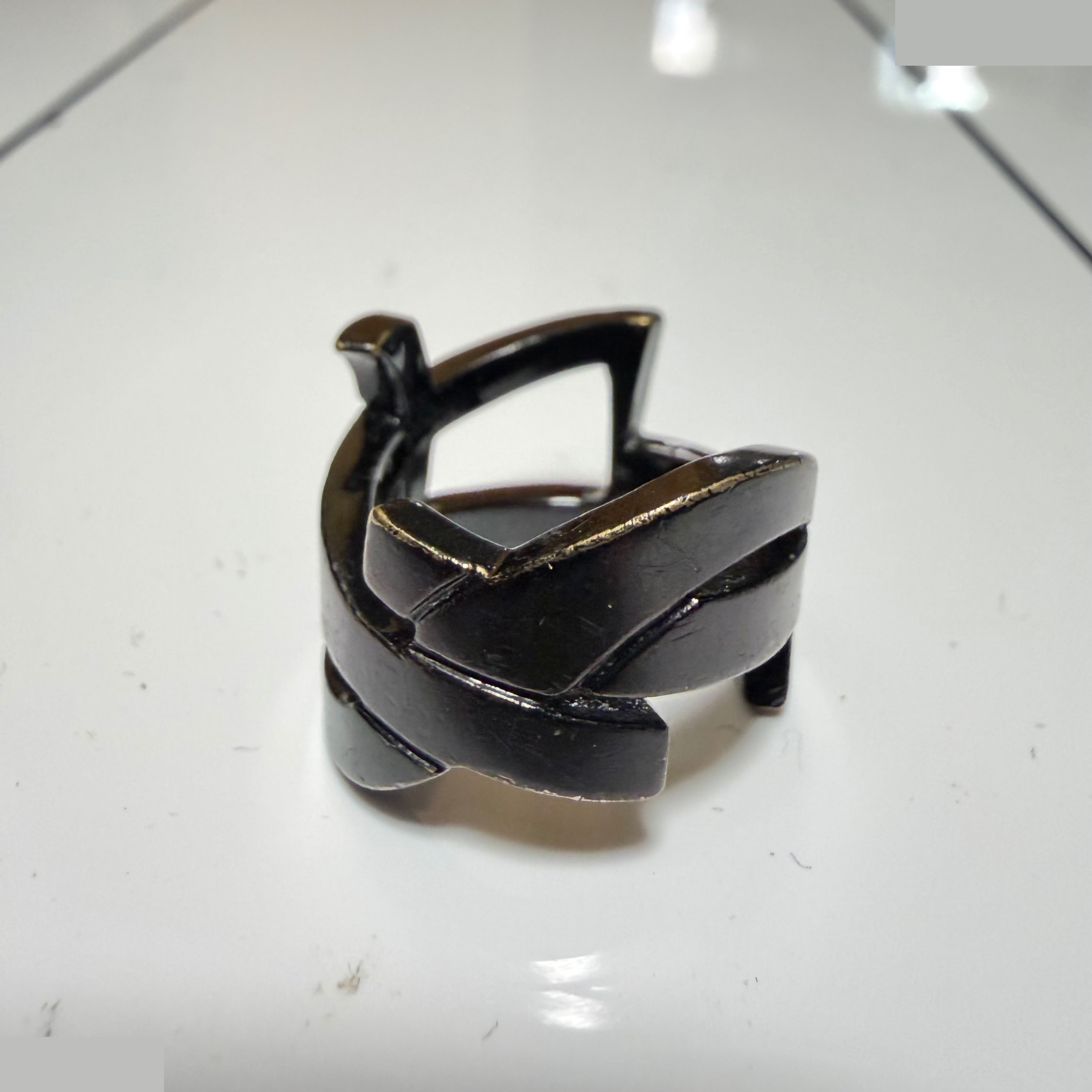 Y line (precious metal) ring engraving 5 actual size #9.5