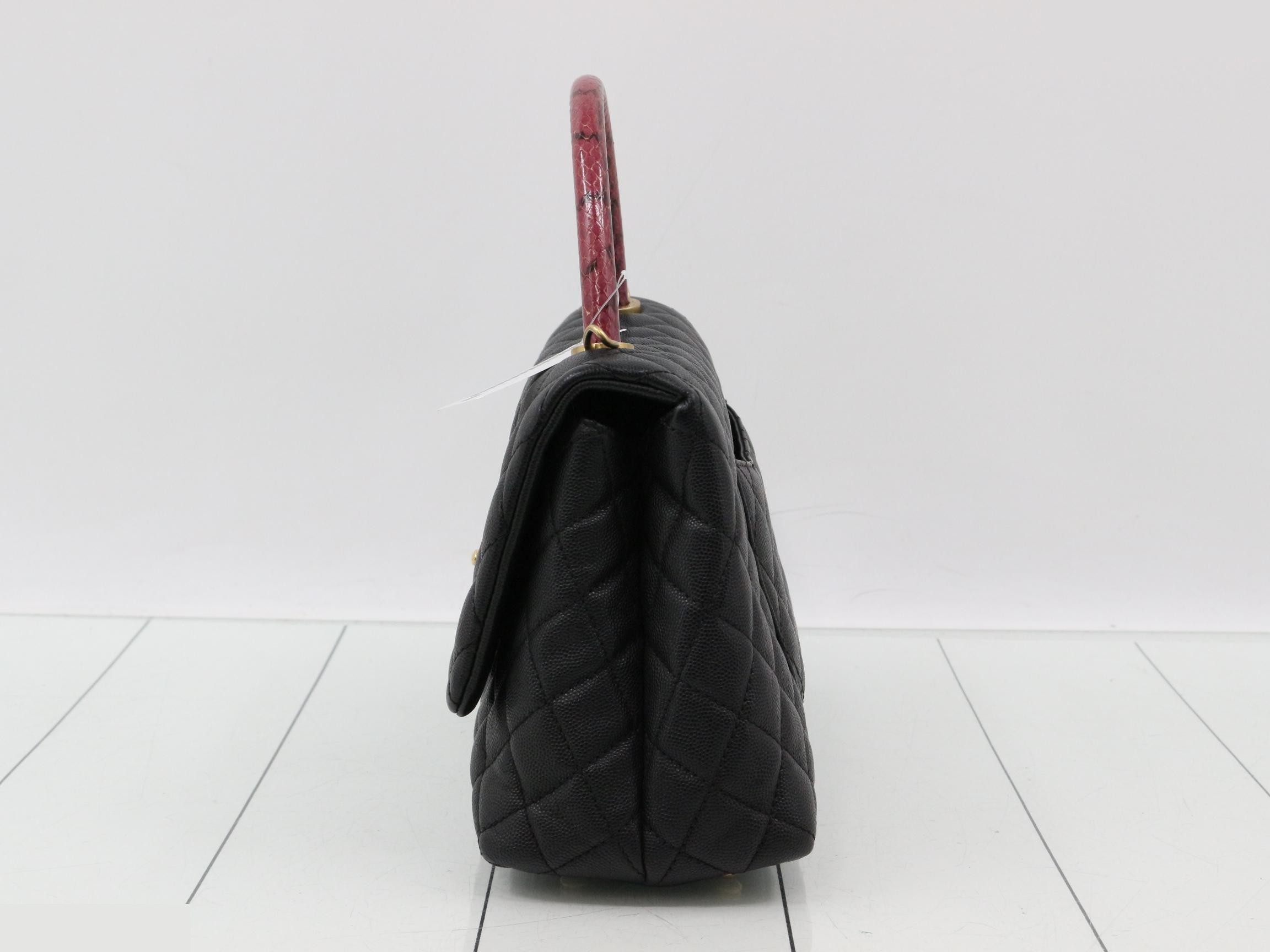 Coco Handle Caviar Skin Coco Mark 2-Way Handbag — view 3