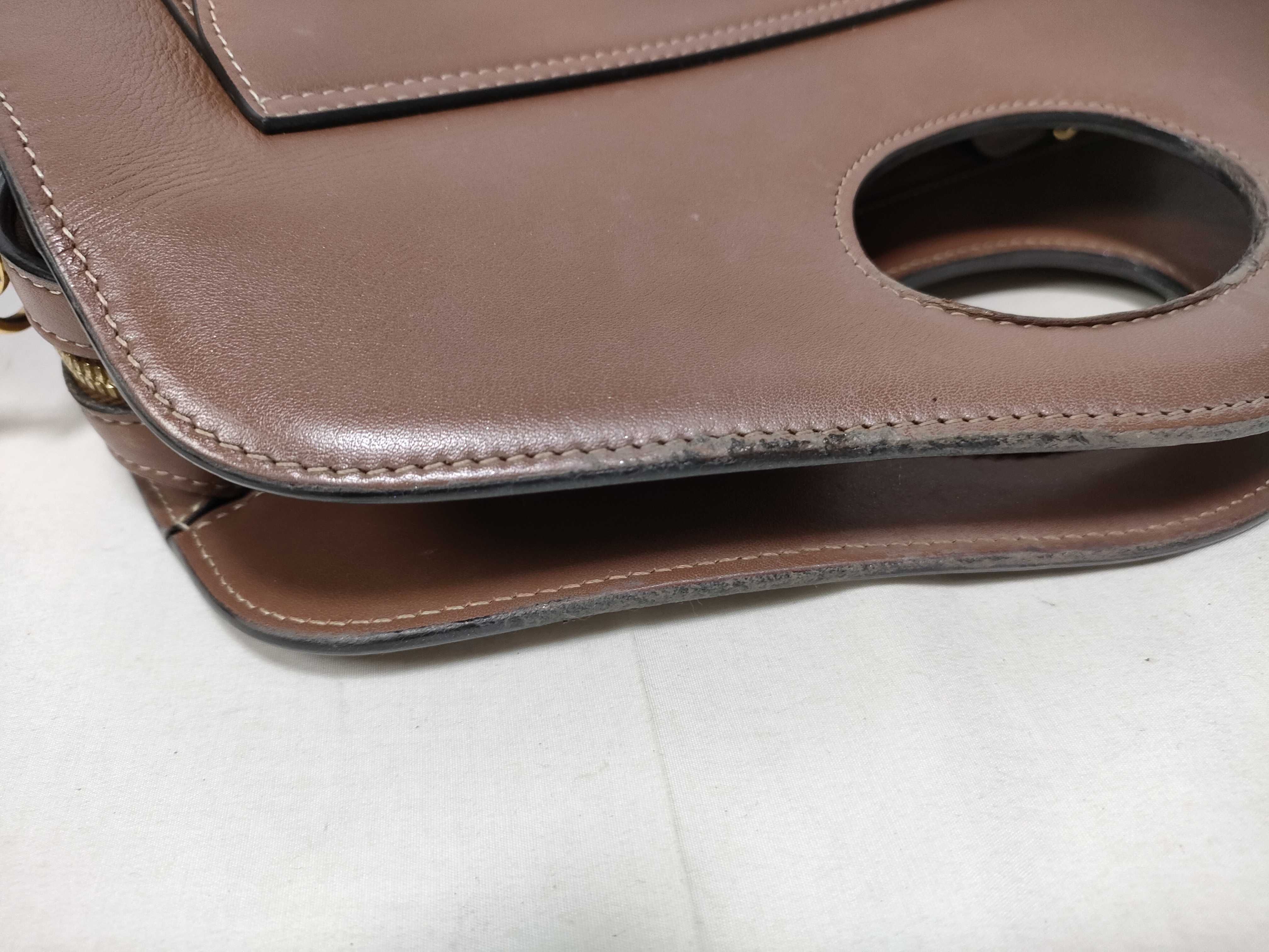 2-way bag with long strap, leather, brown handbag — view 12