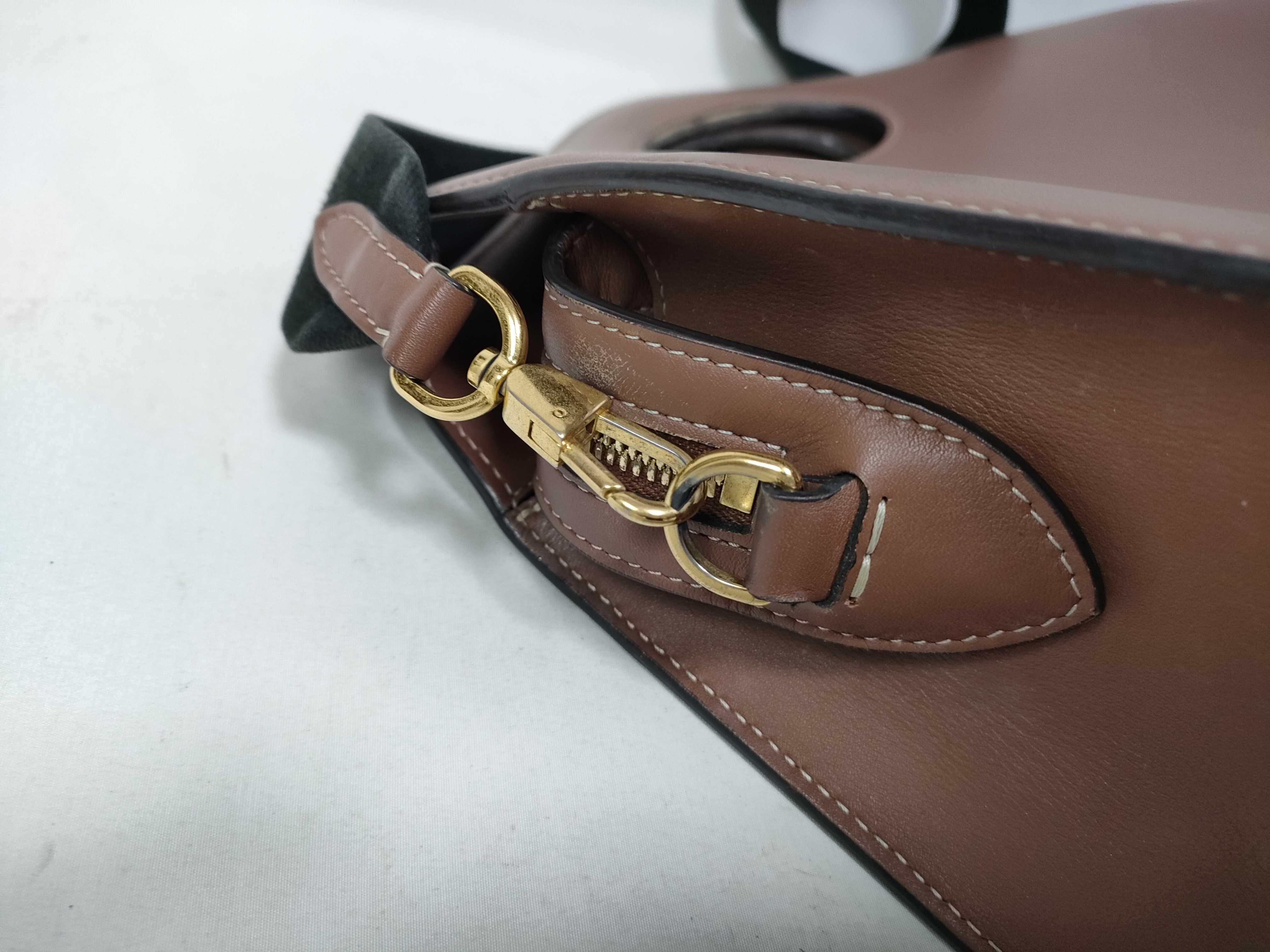 2-way bag with long strap, leather, brown handbag — view 9