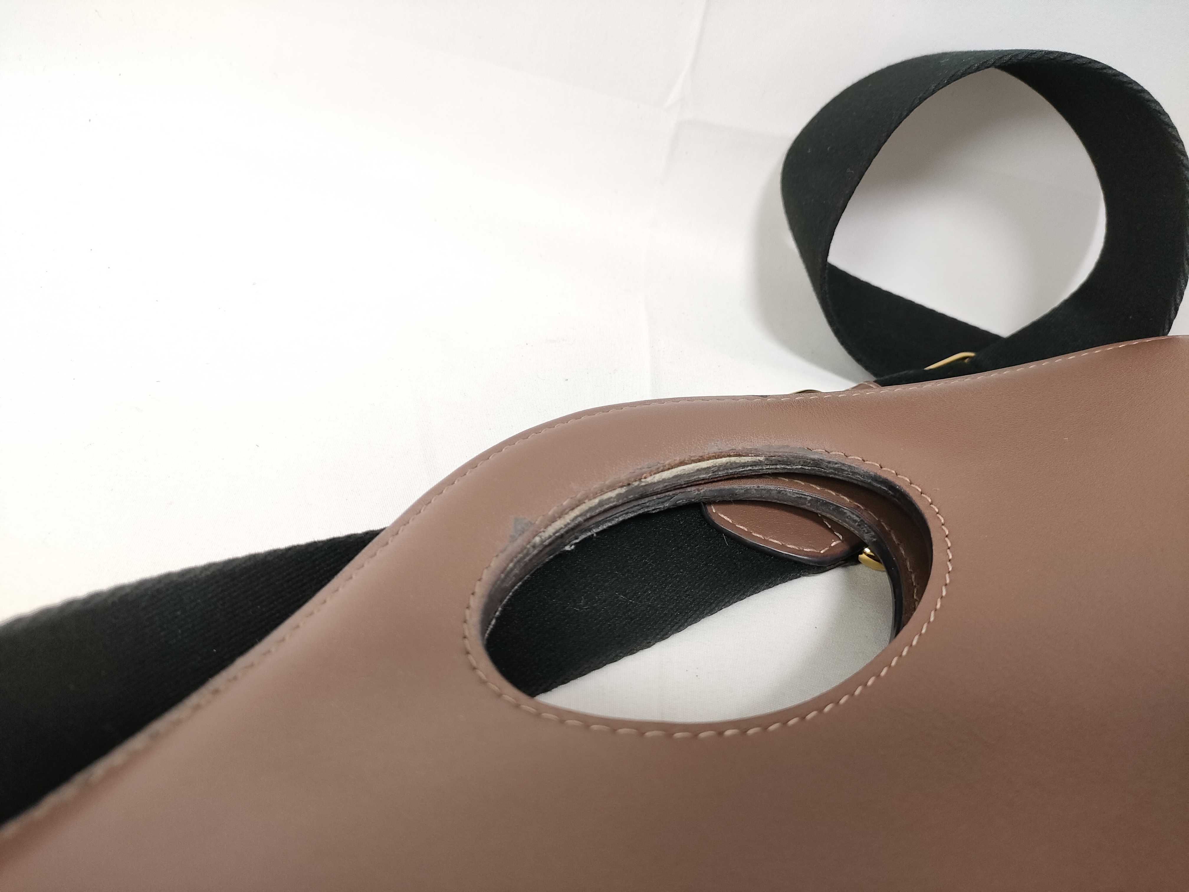 2-way bag with long strap, leather, brown handbag — view 10