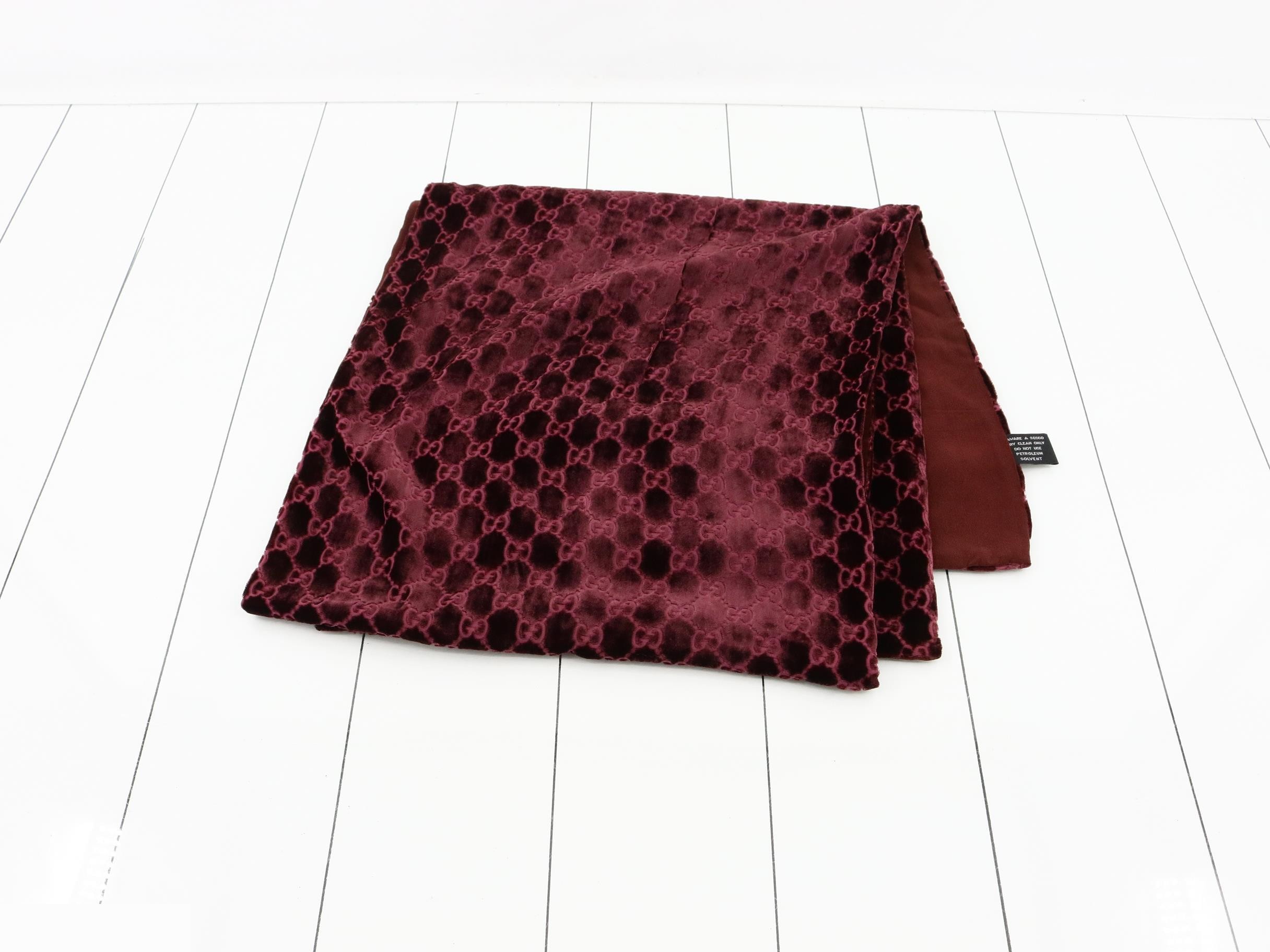 GG reversible stole with tags — view 3