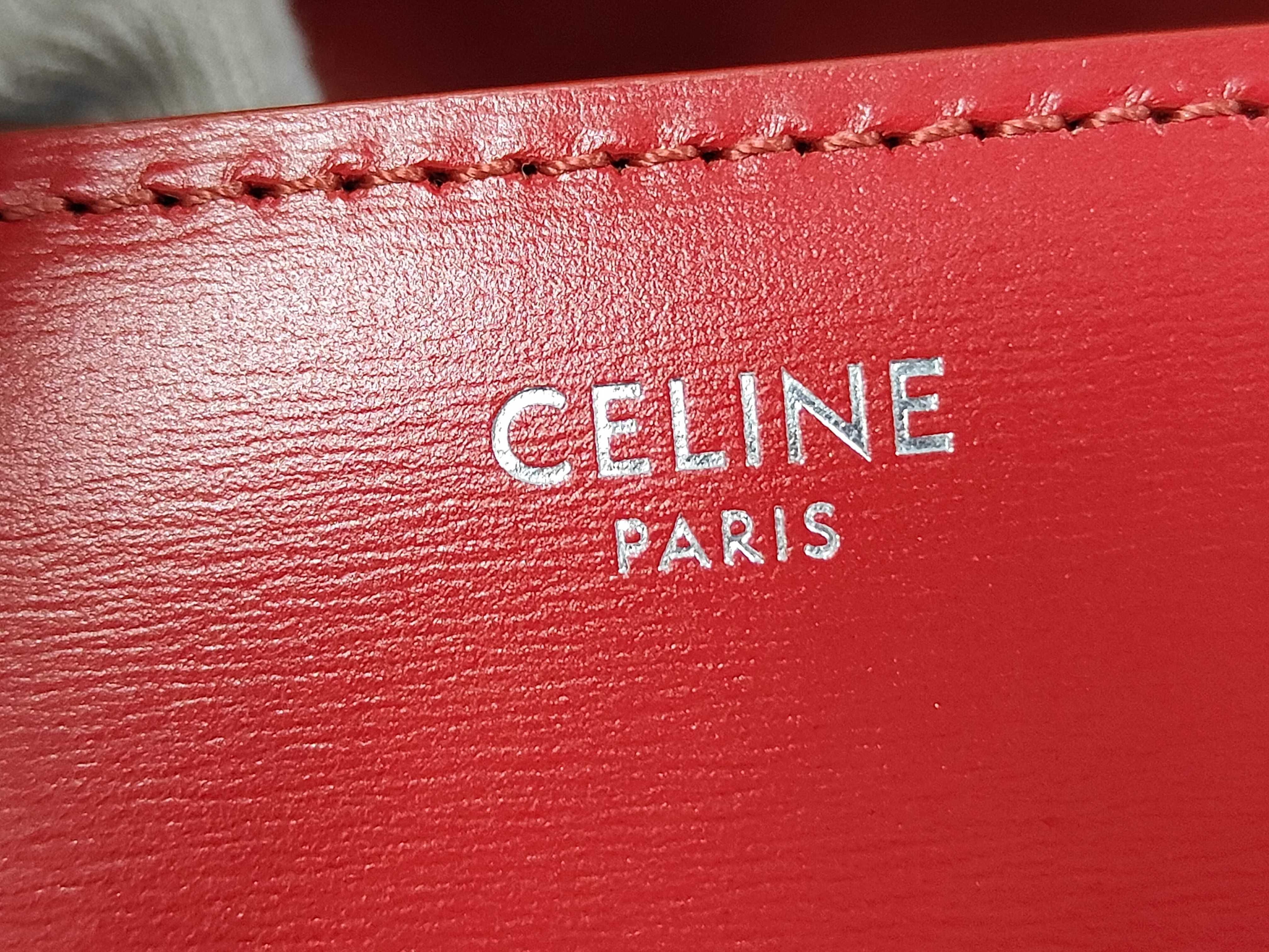 Classic Box Small Leather Shoulder Bag, Red — view 10