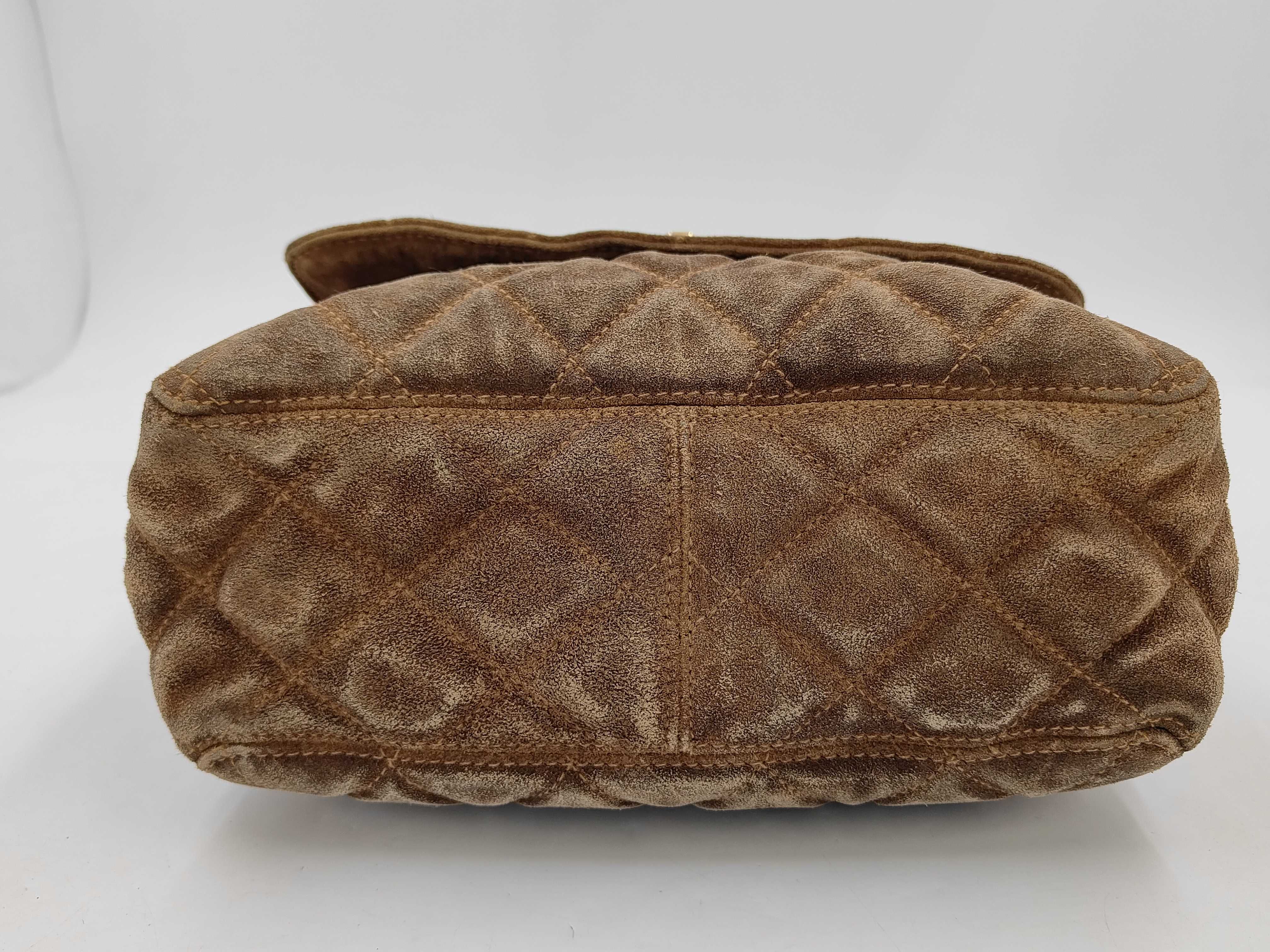 Matelassé Suede One-Shoulder Bag with Coco Mark Sticker and Dust Bag. — view 6