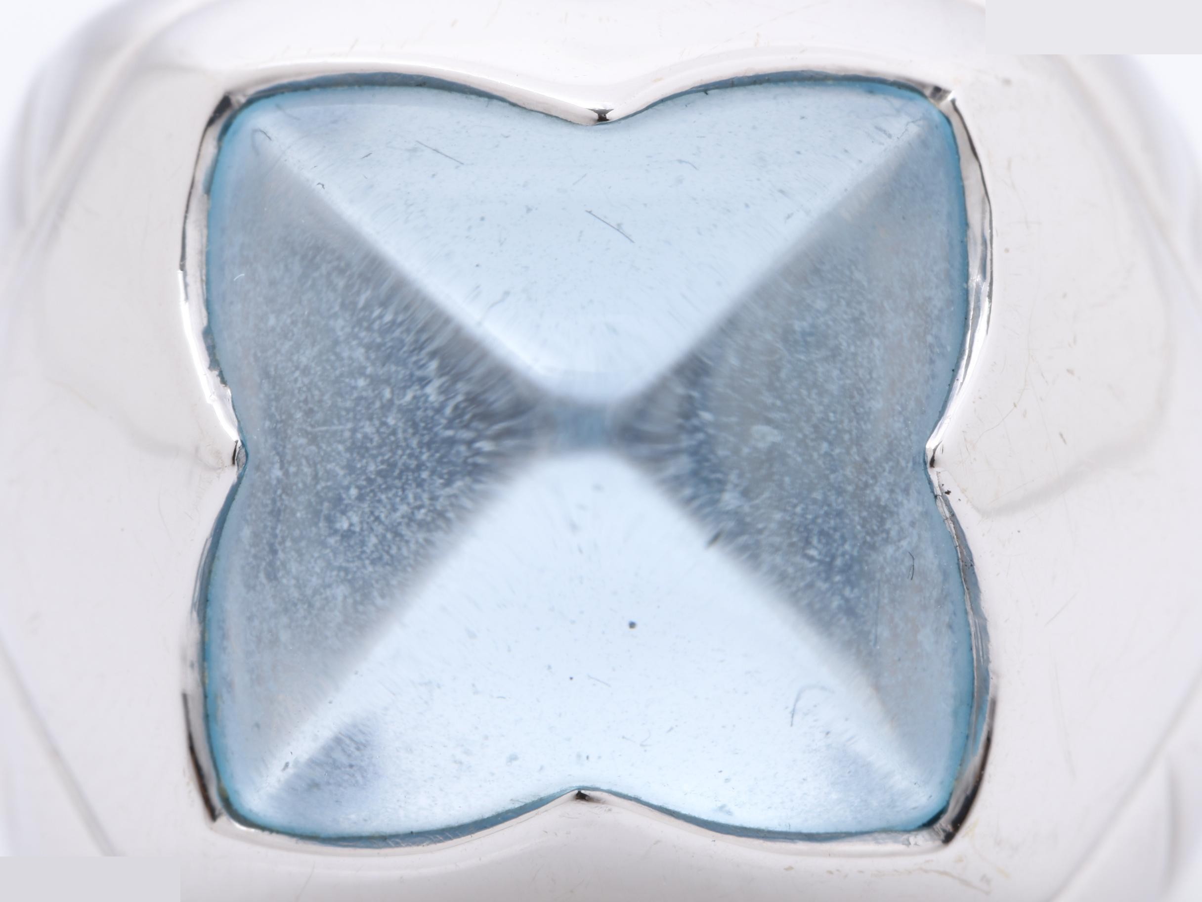 18K White Gold with Blue Topaz, 17.7g, #11, 750 — view 2