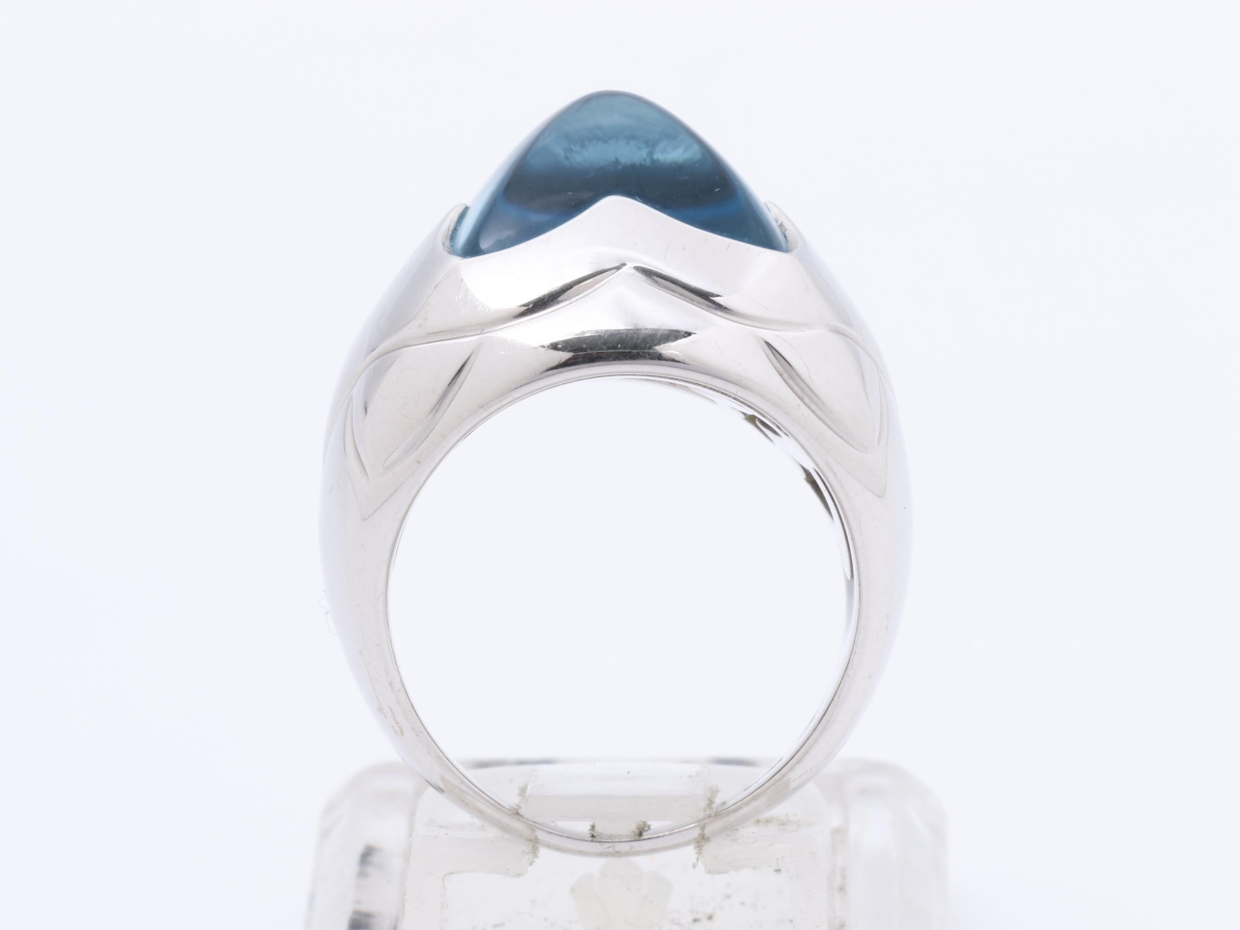 18K White Gold with Blue Topaz, 17.7g, #11, 750 — view 5
