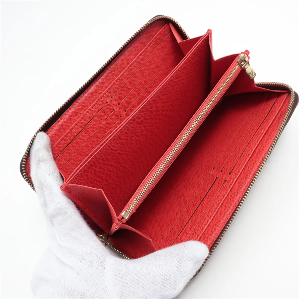 Monogram Zippy Wallet M41896 Coquelicot Round Zip Wallet (RFID detected) — view 3