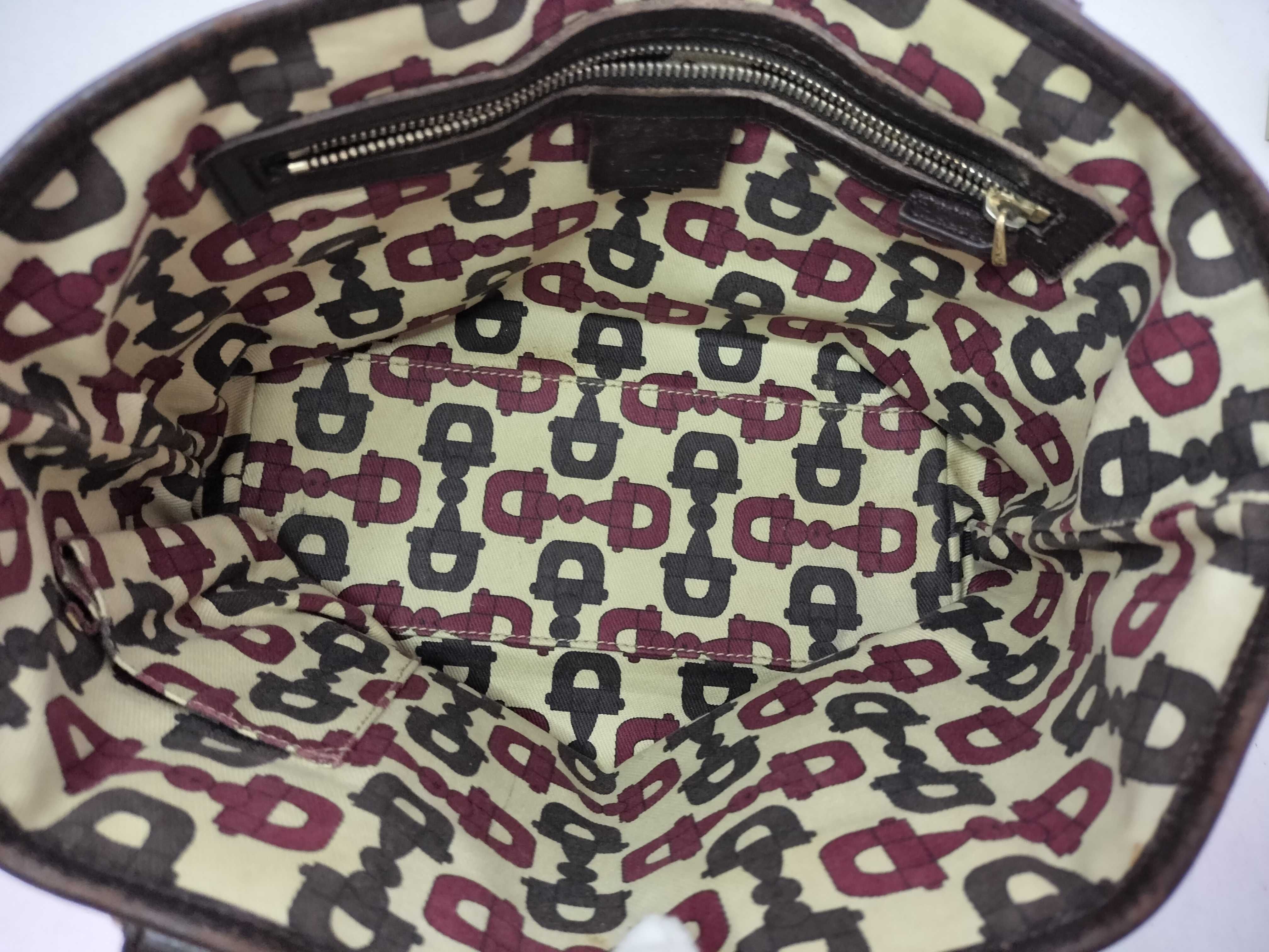 GG Canvas Sherry Line GG Supreme Canvas x Leather Handbag Beige 139261 Handbag — view 12