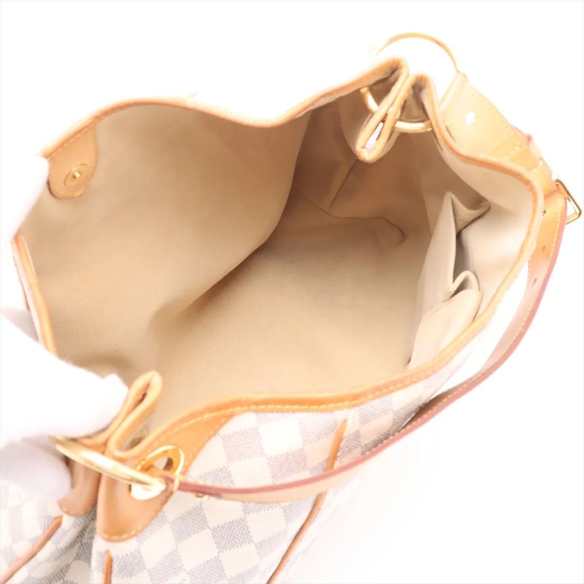 Damier Azur Galliera PM N55215 MI4120 White — view 7