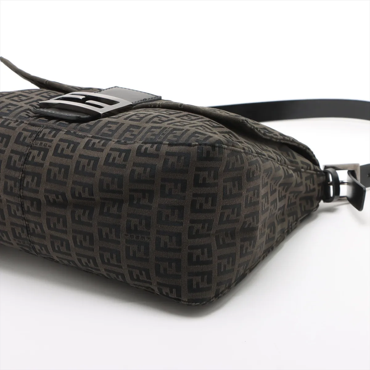 Zucchino Mamma Bucket Canvas x Leather Shoulder Bag Brown 8BR001 — view 3