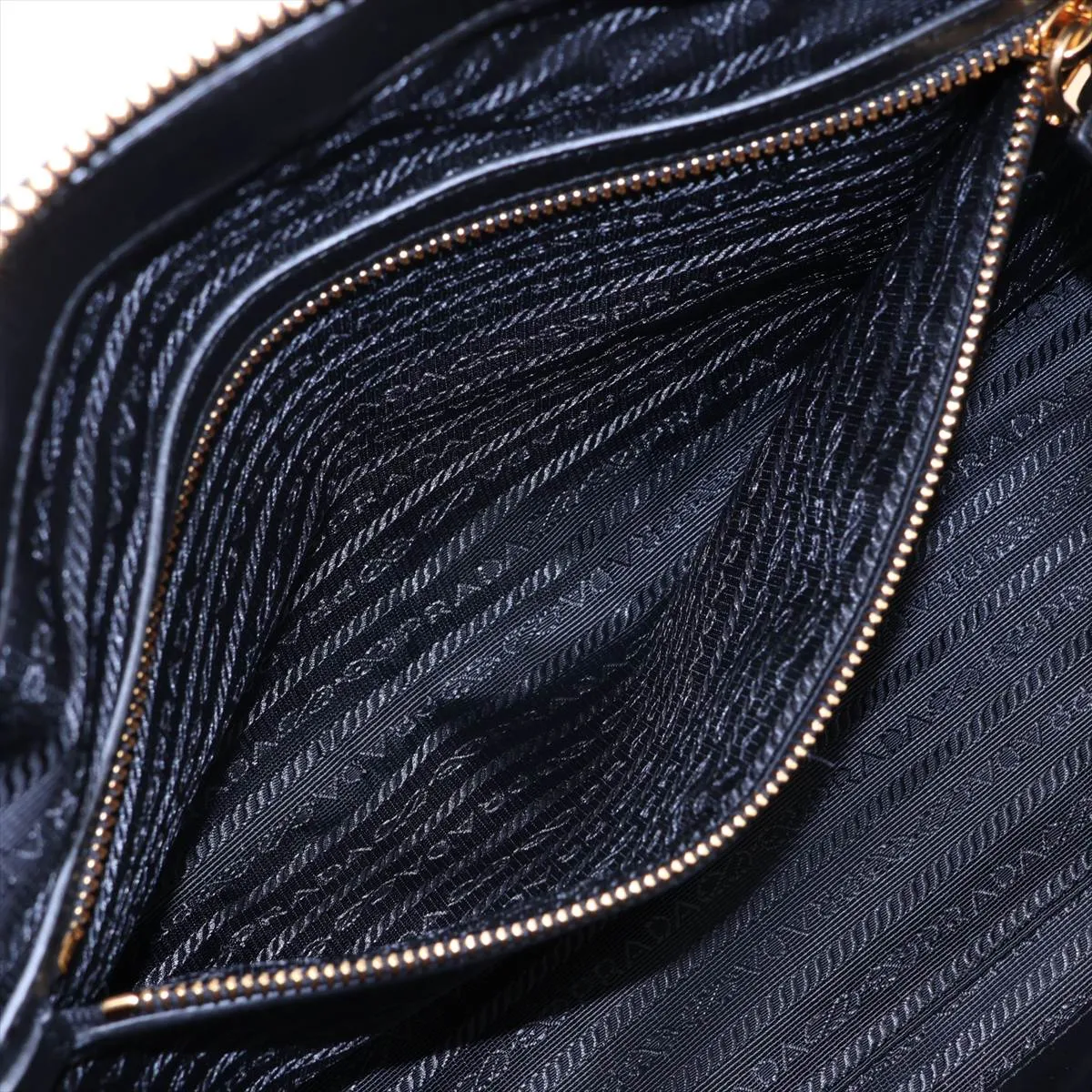Tessuto Nylon x Leather 2-Way Handbag, Black — view 8