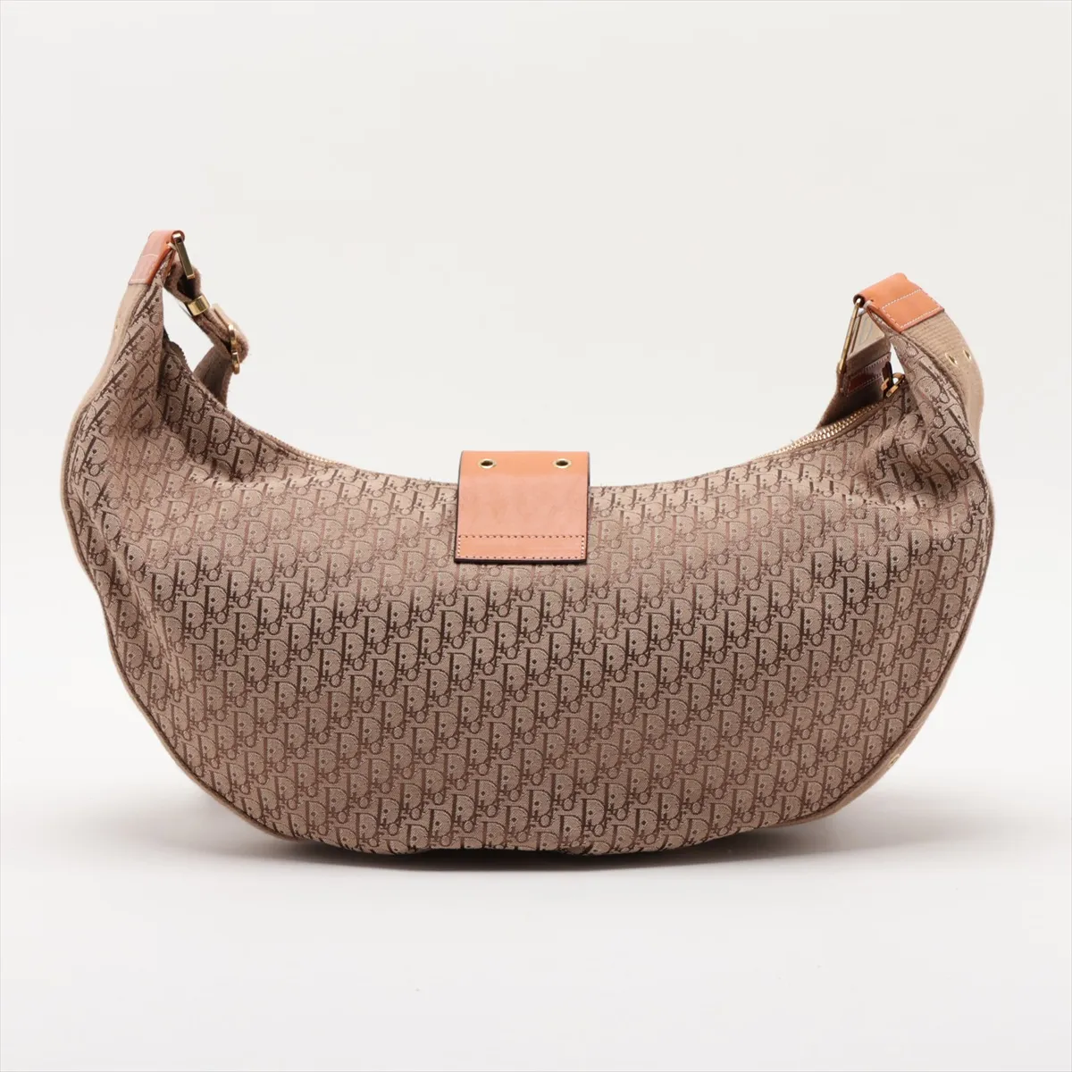 Trotter Street Chic Canvas x Leather Shoulder Bag, Brown — view 2