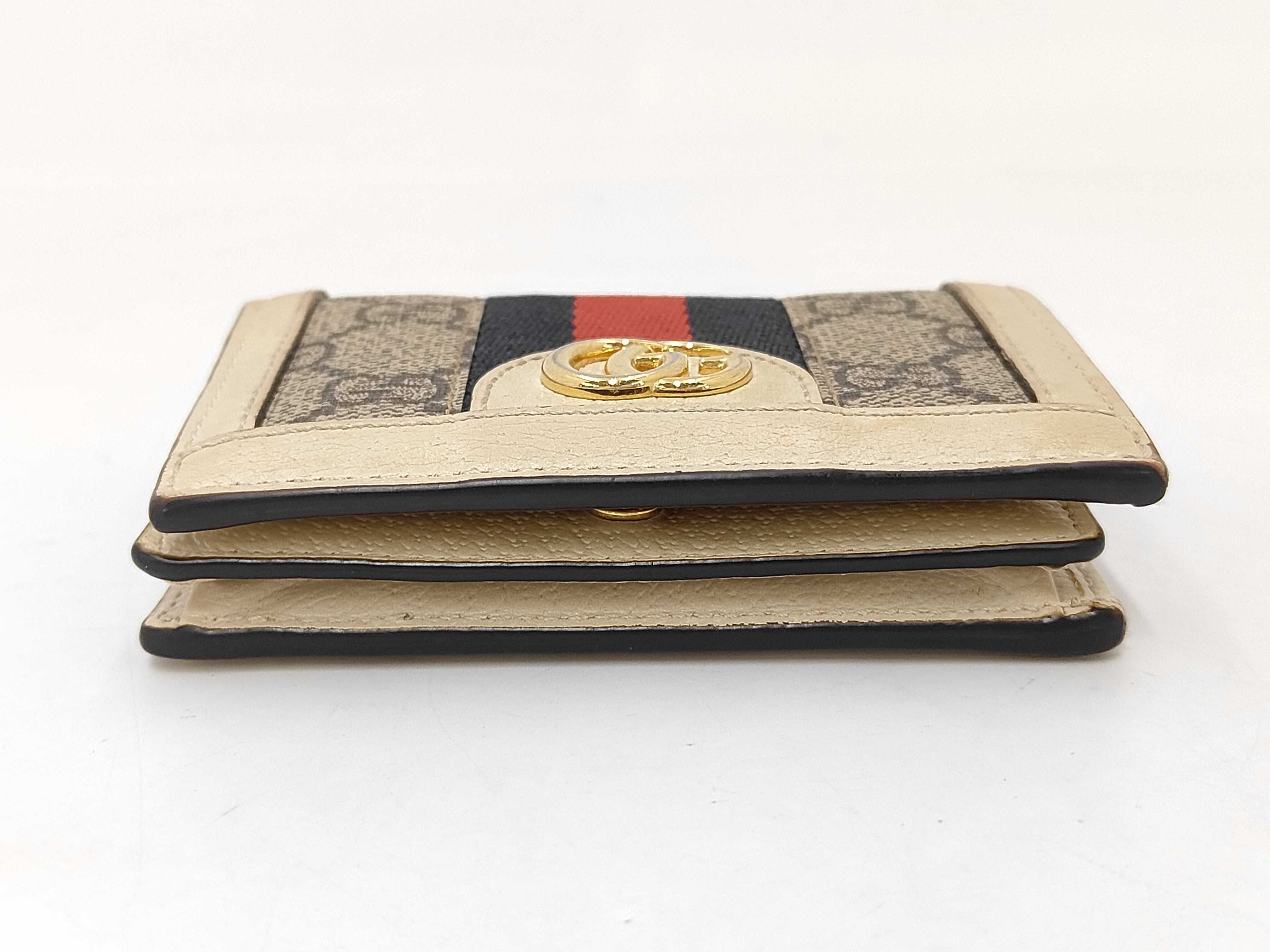 Ophidia Bi-fold Wallet, PVC, Ivory, 523155 — view 3