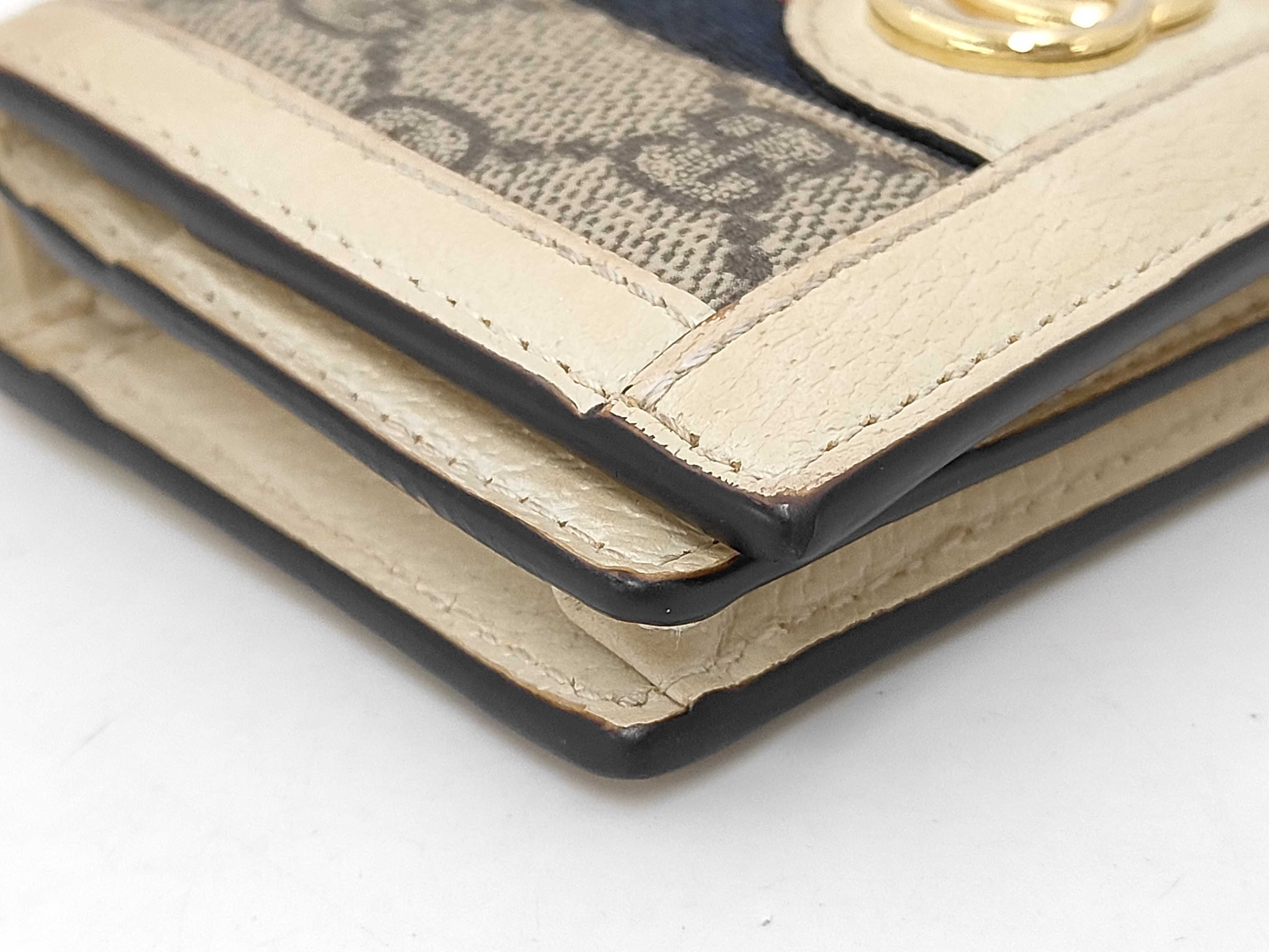Ophidia Bi-fold Wallet, PVC, Ivory, 523155 — view 4