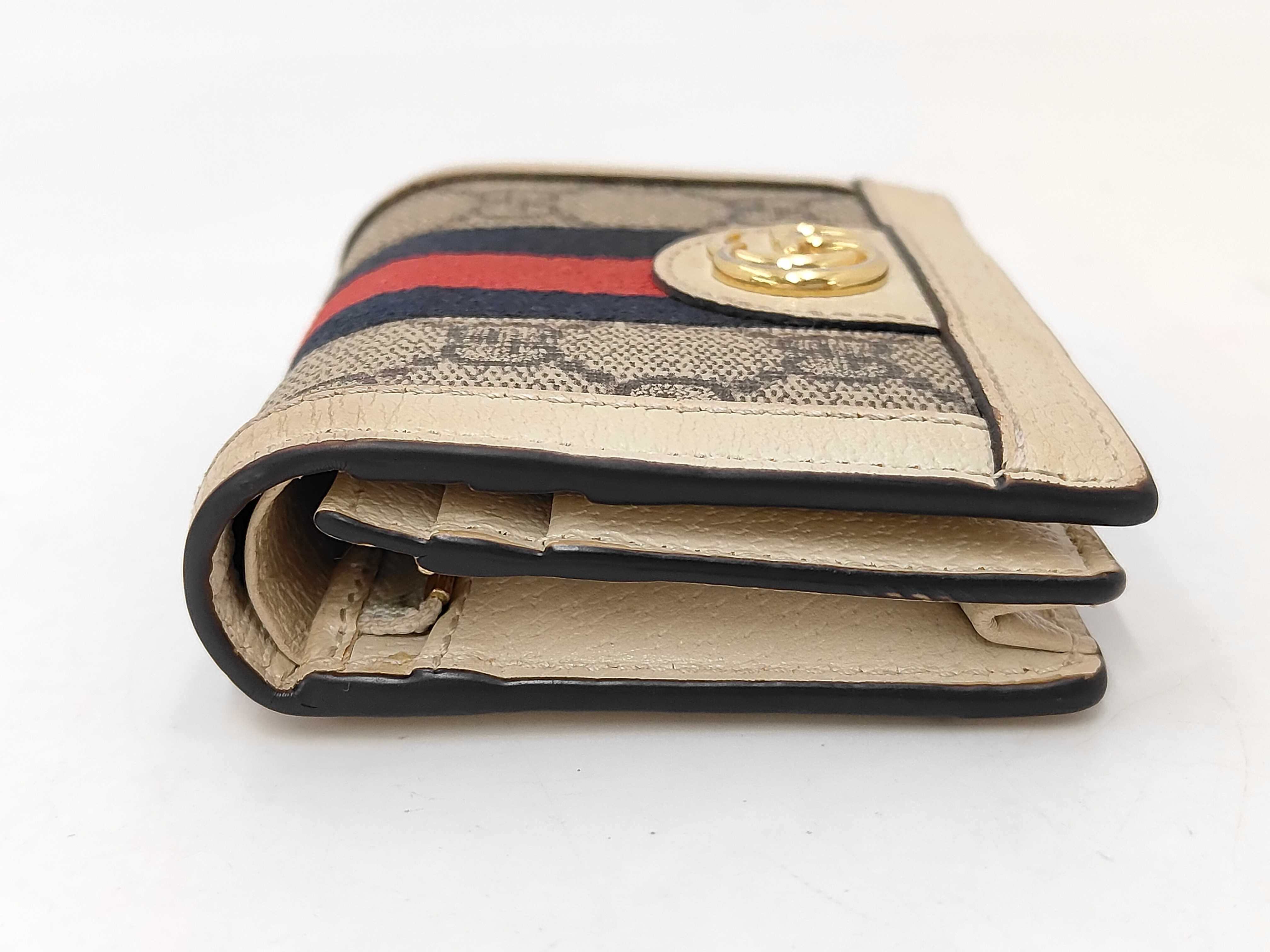 Ophidia Bi-fold Wallet, PVC, Ivory, 523155 — view 5