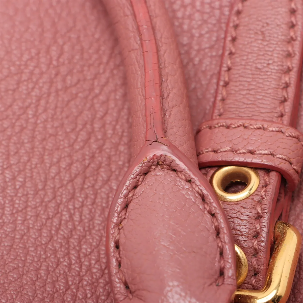 Madras Leather 2WAY Handbag Pink RN0881 — view 13
