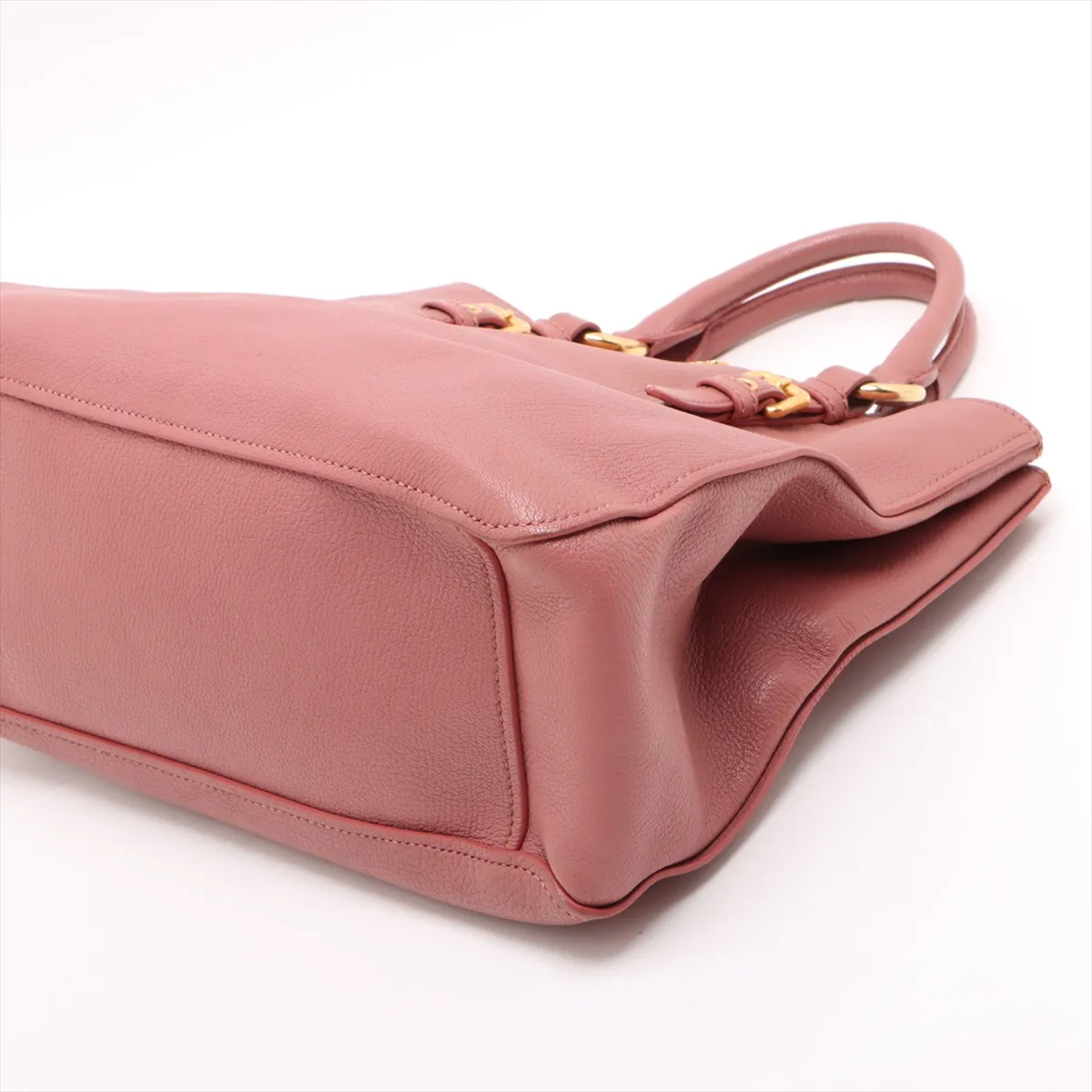 Madras Leather 2WAY Handbag Pink RN0881 — view 3