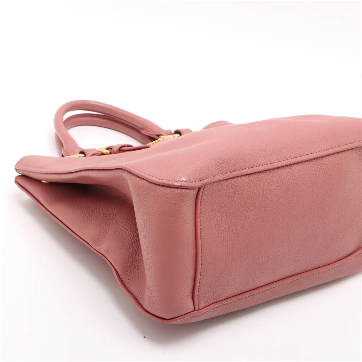 Madras Leather 2WAY Handbag Pink RN0881 — view 4